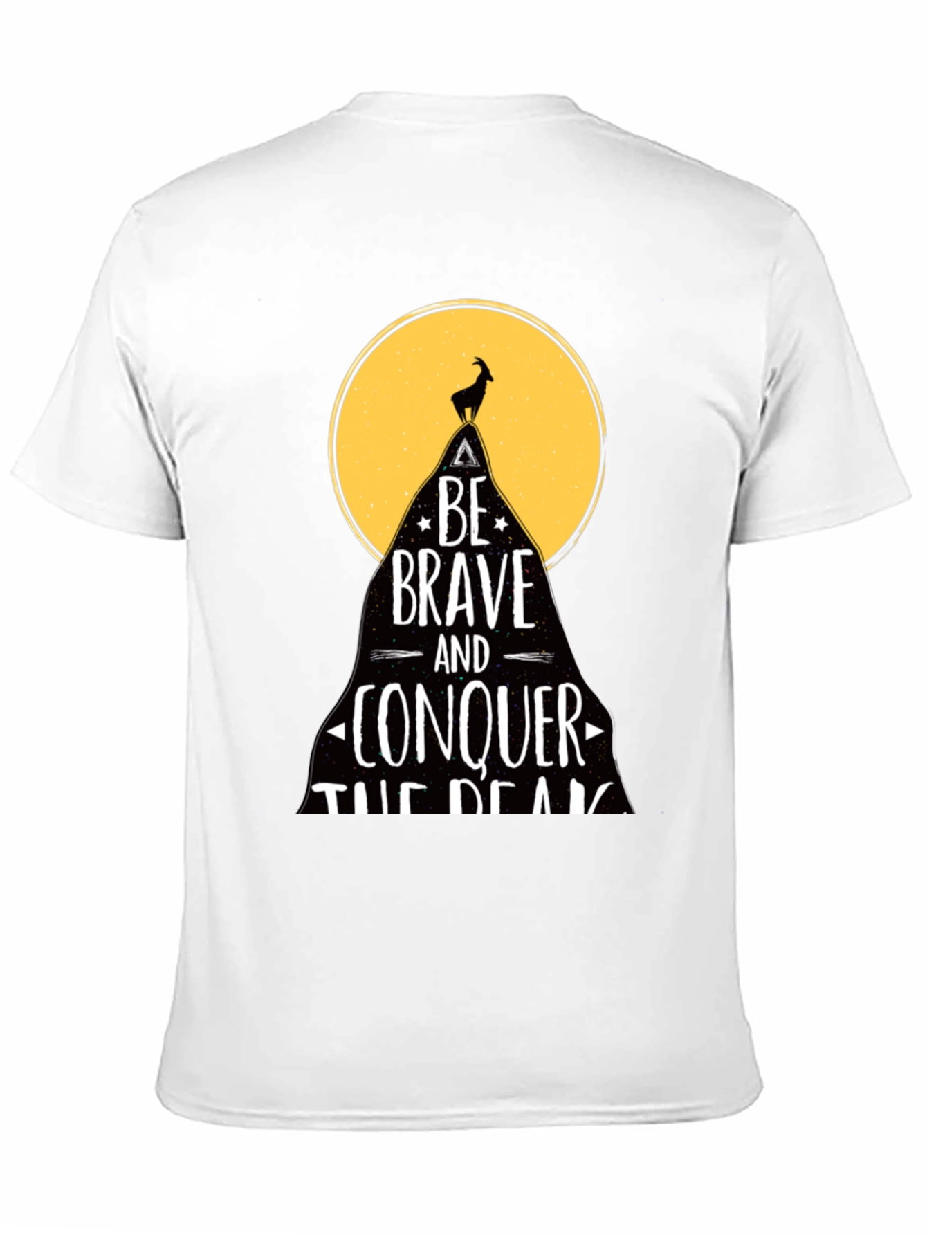 Be Brave T-Shirt - Mountain Goat Conquer Design