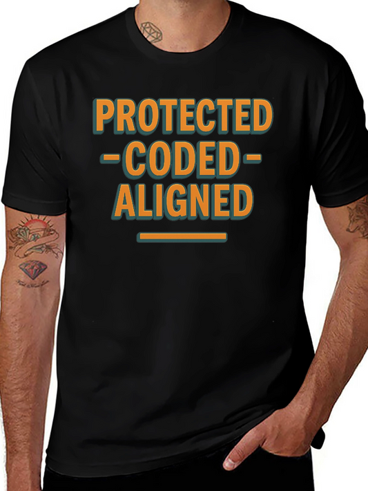 Protected Coded Aligned Graphic T-Shirt