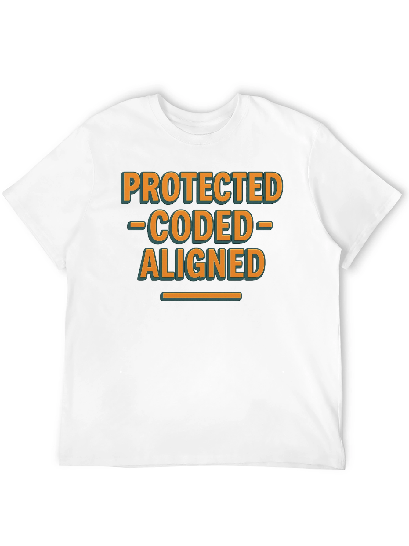 Protected Coded Aligned Graphic T-Shirt