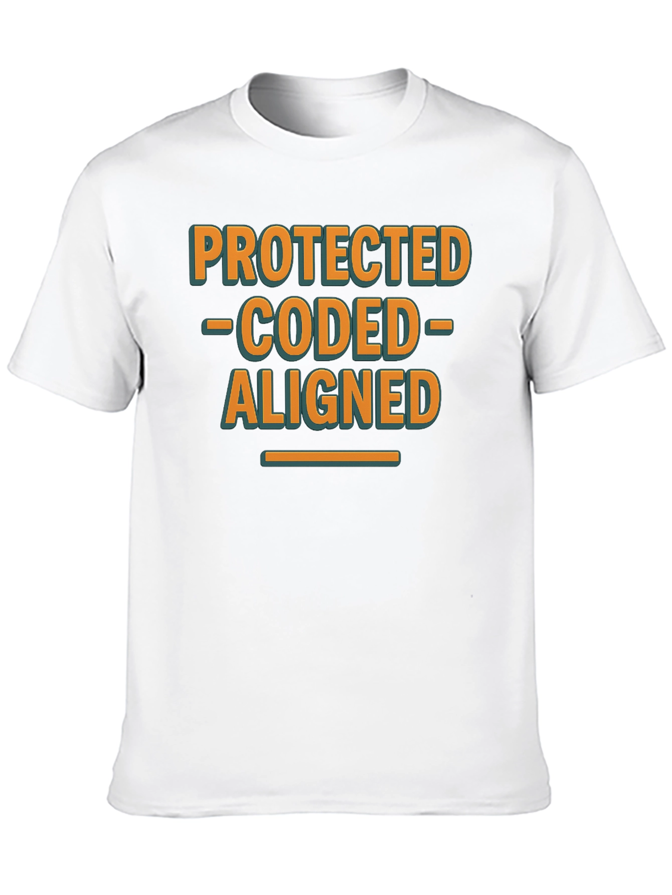 Protected Coded Aligned Graphic T-Shirt