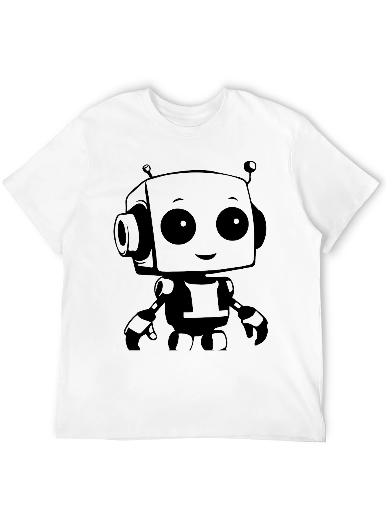 Robot Graphic Print T-Shirt