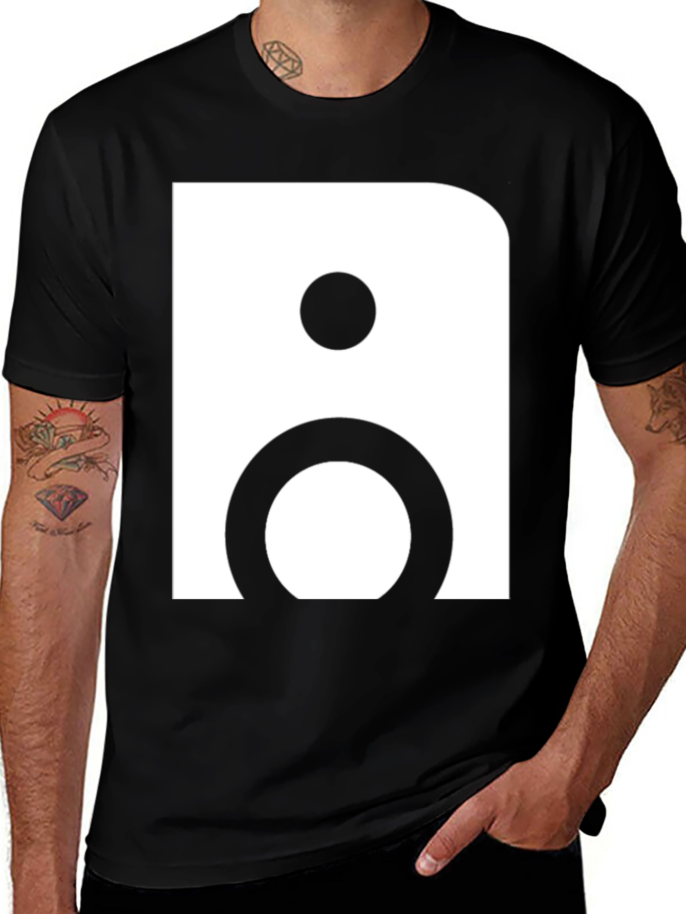 Abstract Graphic Tee - Bold Minimalist Design