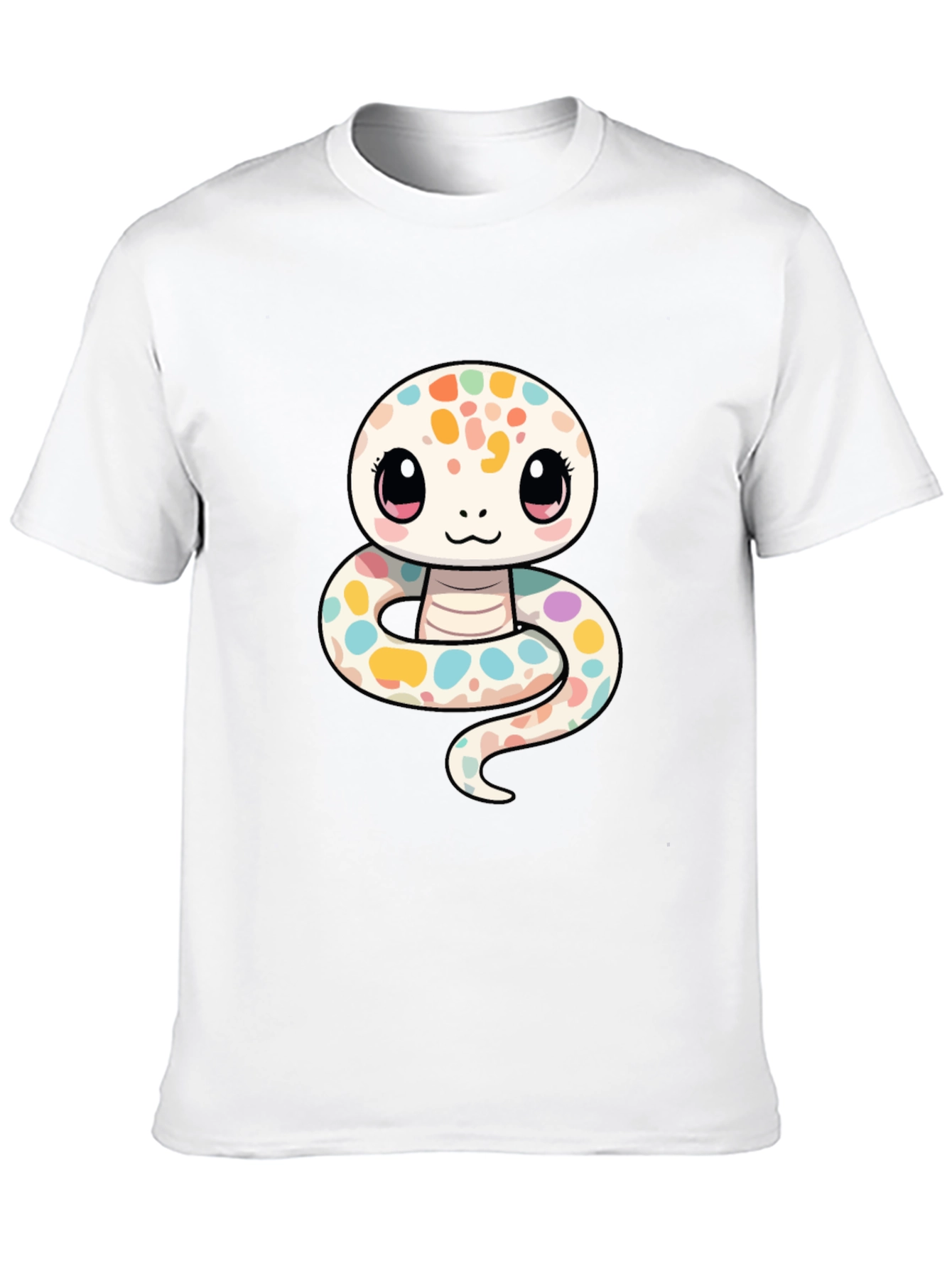 Cute Cartoon Snake Graphic T-Shirt