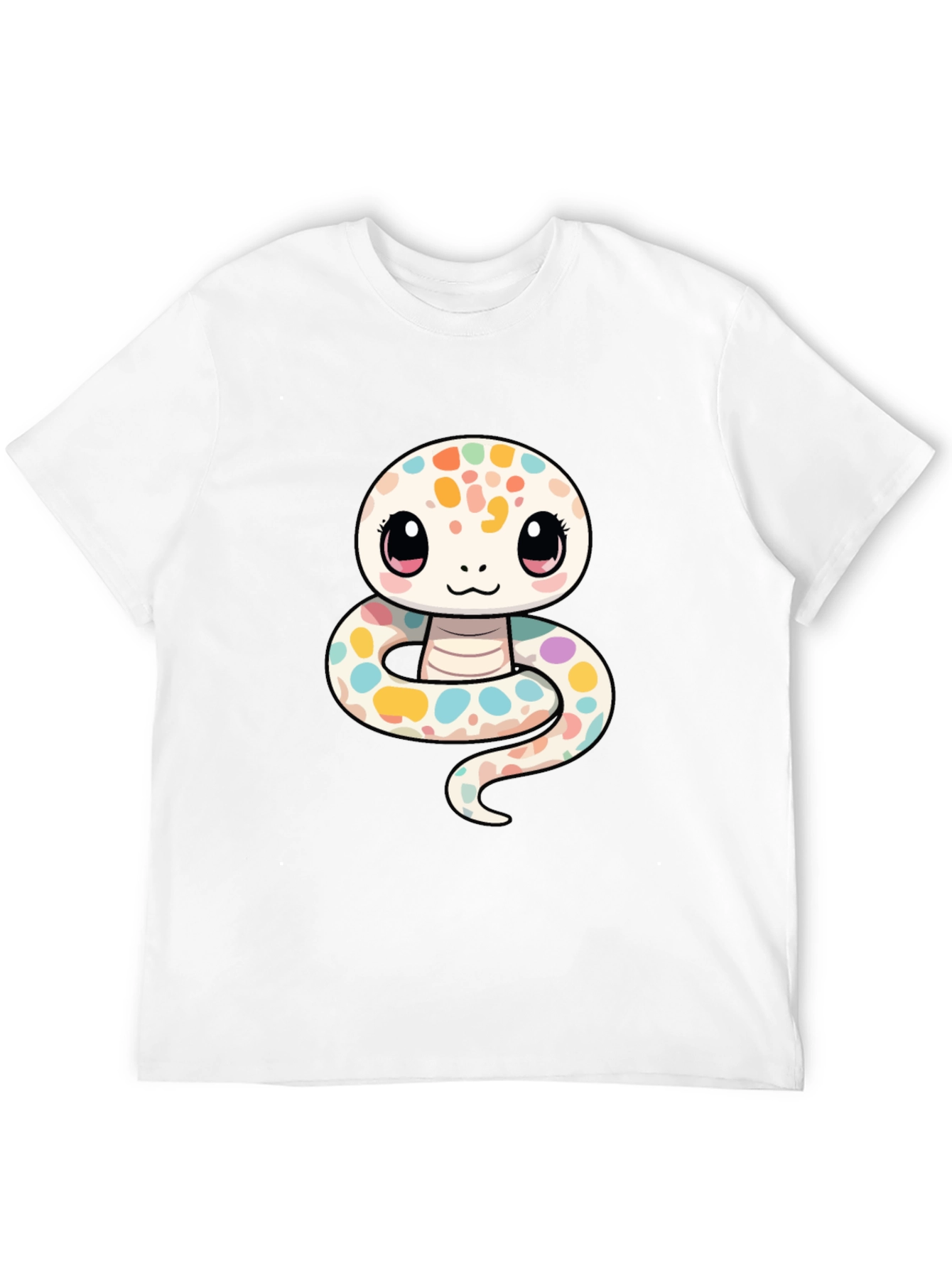 Cute Cartoon Snake Graphic T-Shirt