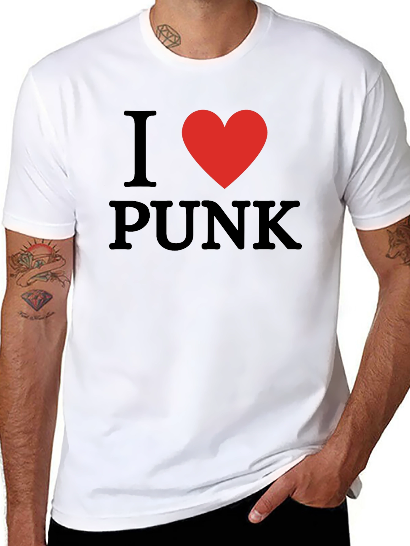 I Love Punk Black T-Shirt