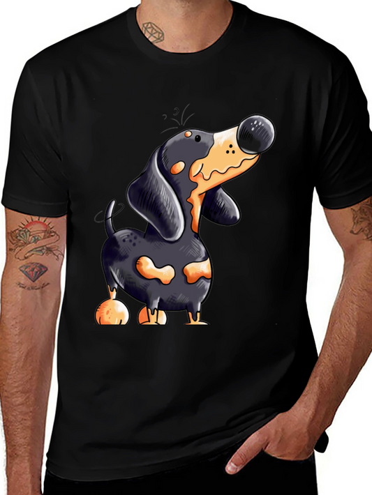 Cartoon Dachshund T-Shirt | Unique Dog Lover Tee
