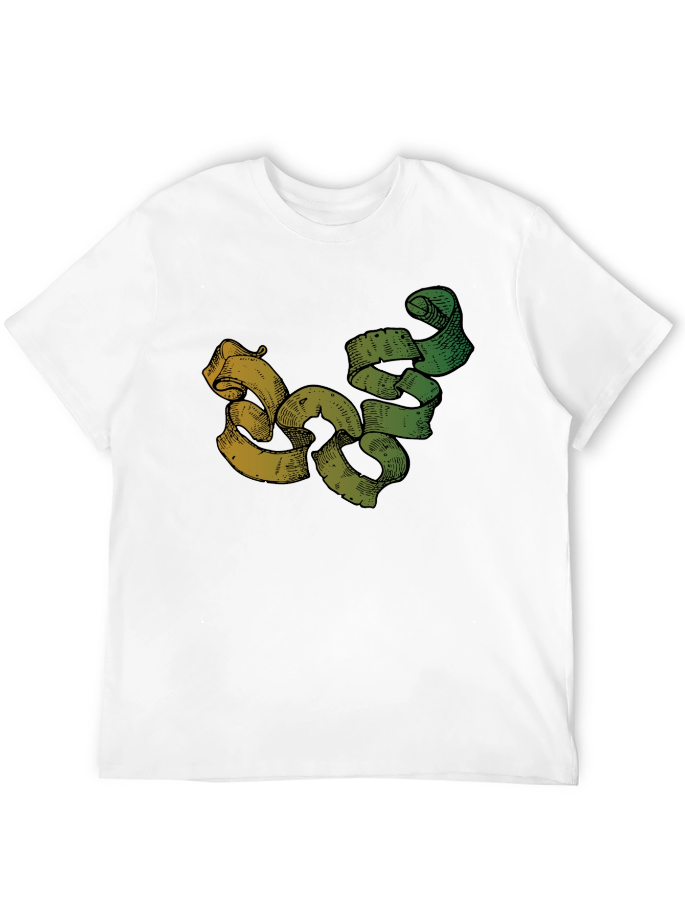 Modern Scroll Design Black T-Shirt