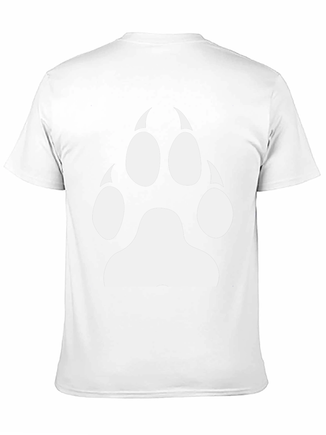 Cool Black Tee with White Paw Print Graphic