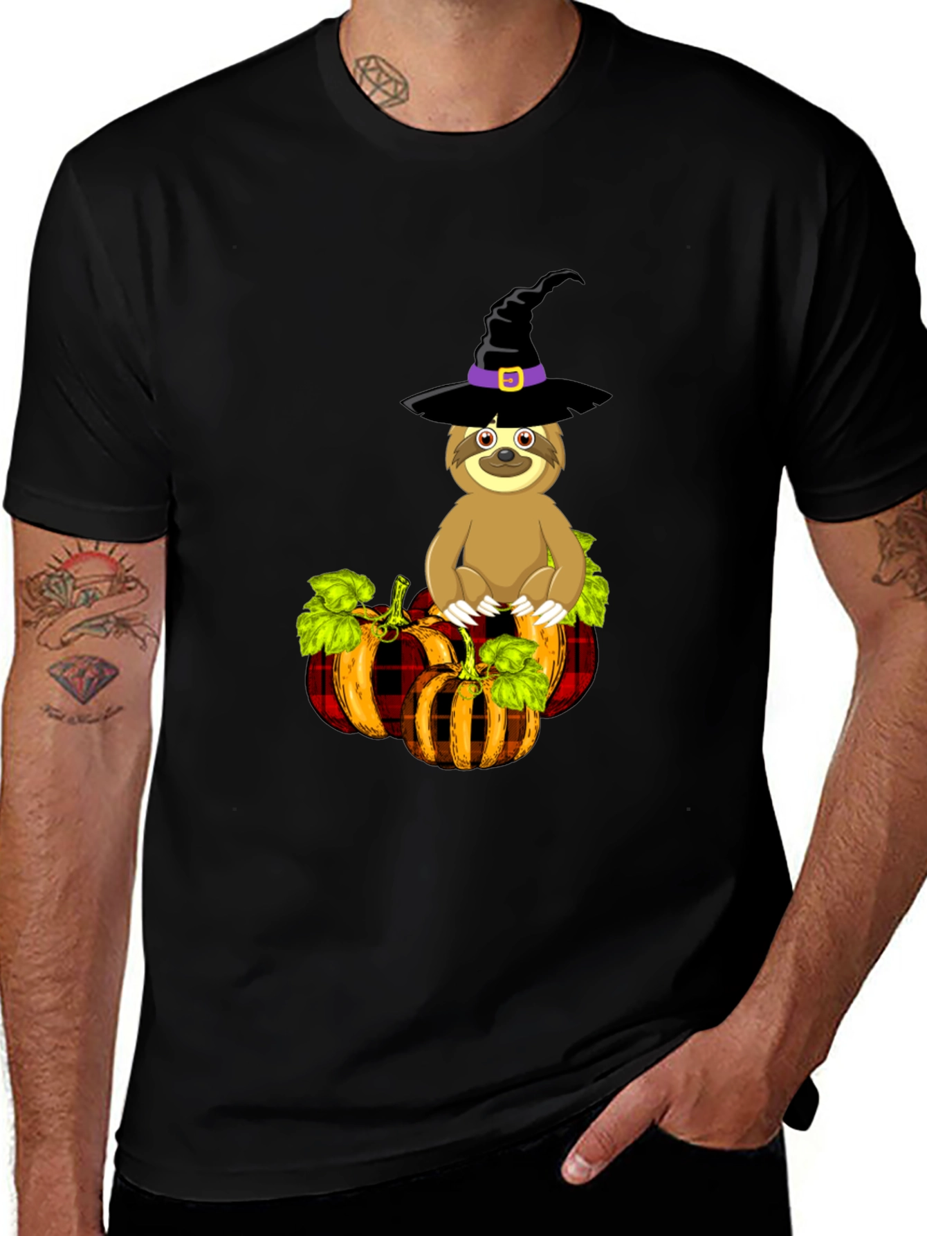 Sloth Witch Pumpkin T-Shirt: Halloween Apparel