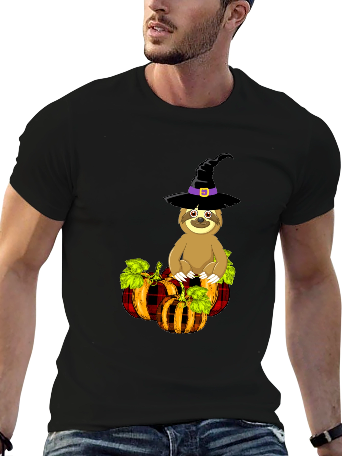 Sloth Witch Pumpkin T-Shirt: Halloween Apparel