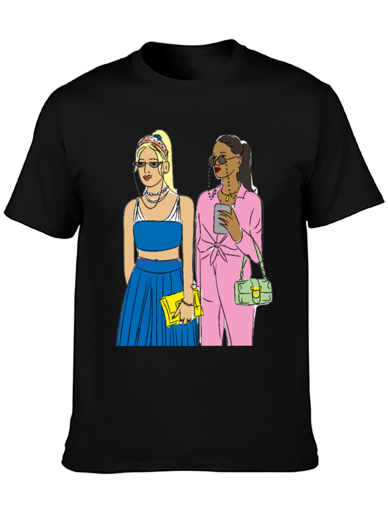 Stylish Graphic Tee with Fashion Icon Design