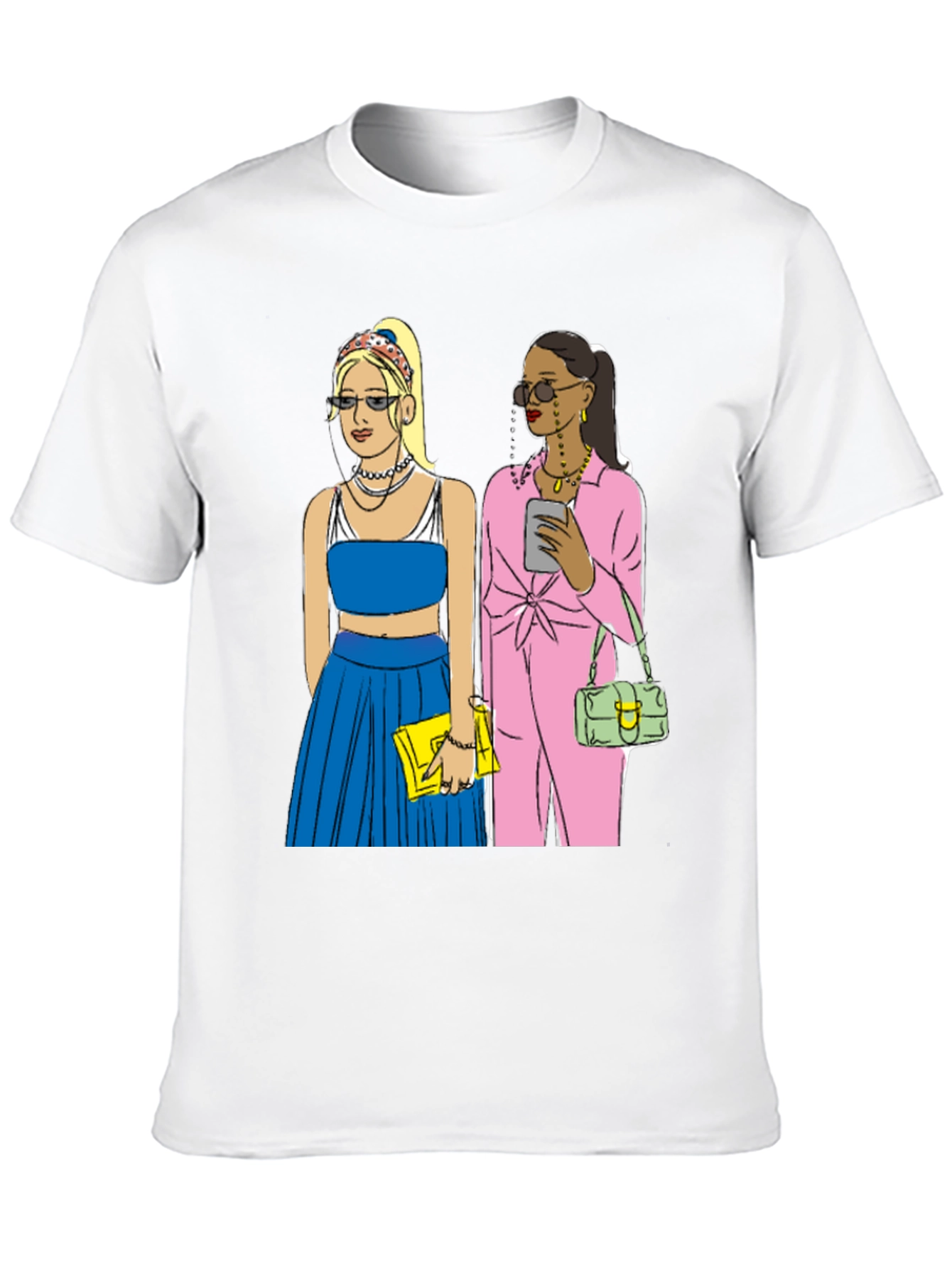 Stylish Graphic Tee with Fashion Icon Design