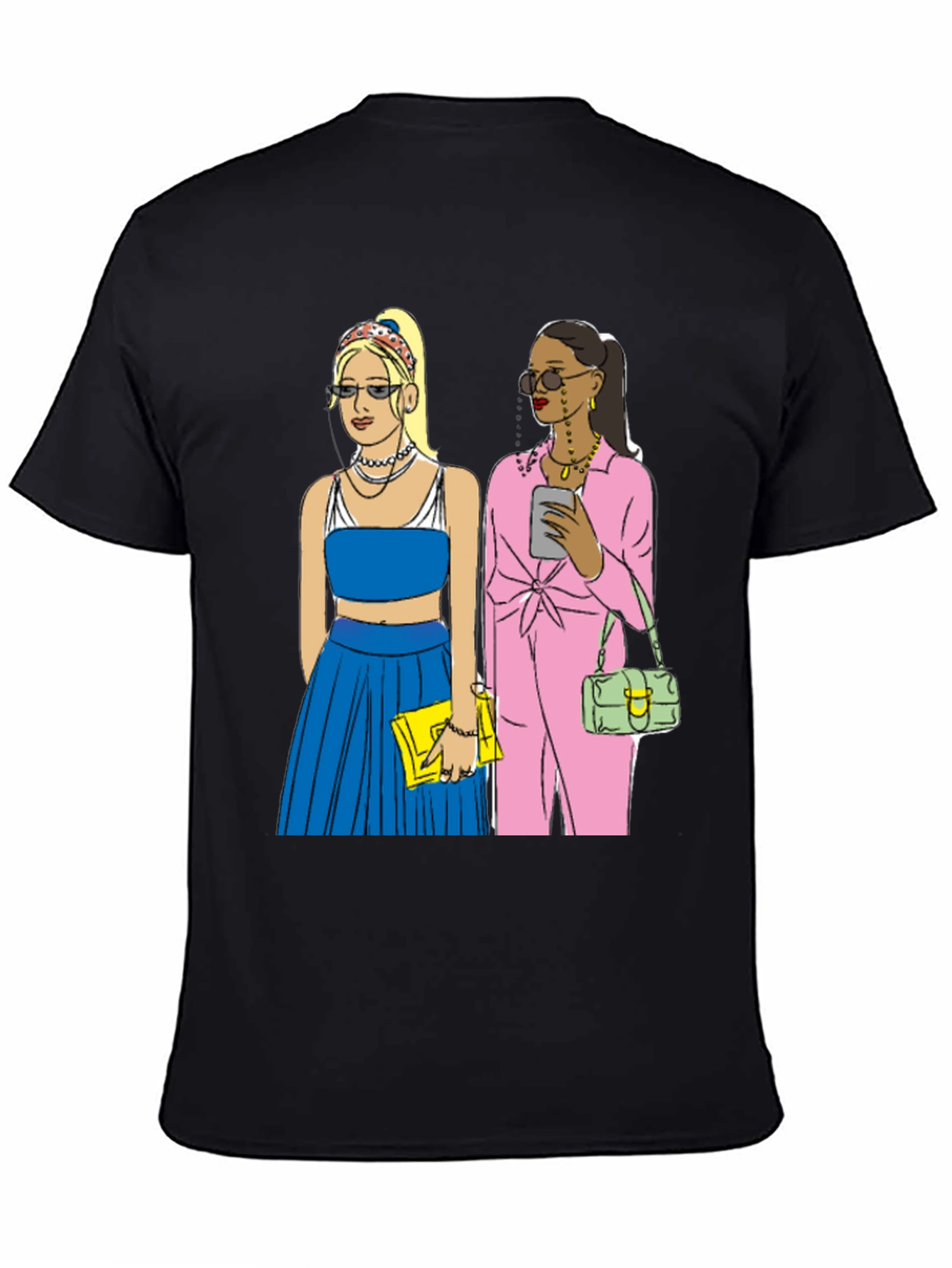Stylish Graphic Tee with Fashion Icon Design