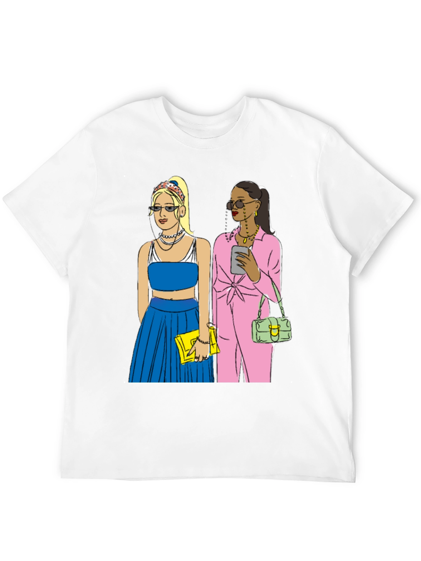 Stylish Graphic Tee with Fashion Icon Design