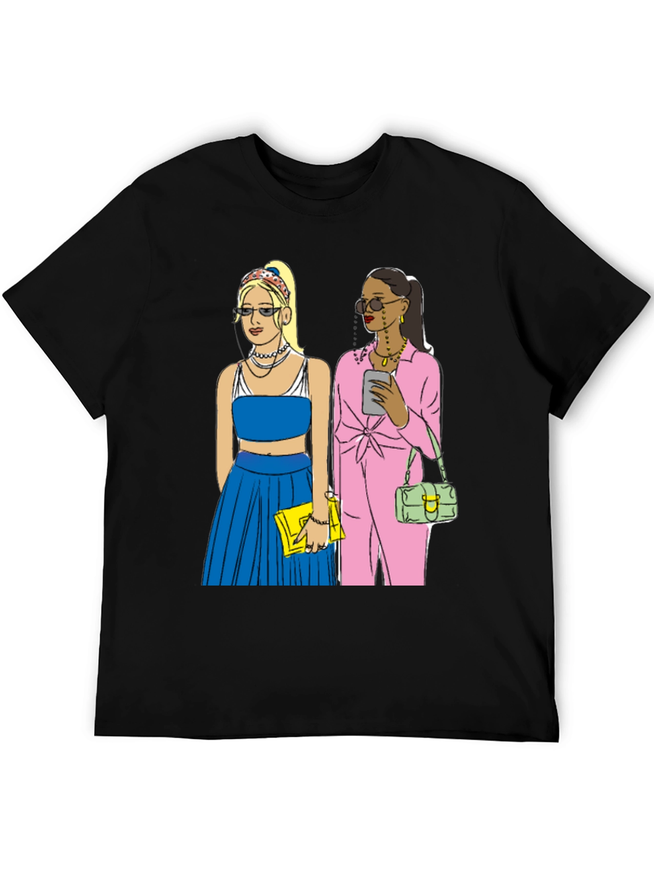 Stylish Graphic Tee with Fashion Icon Design