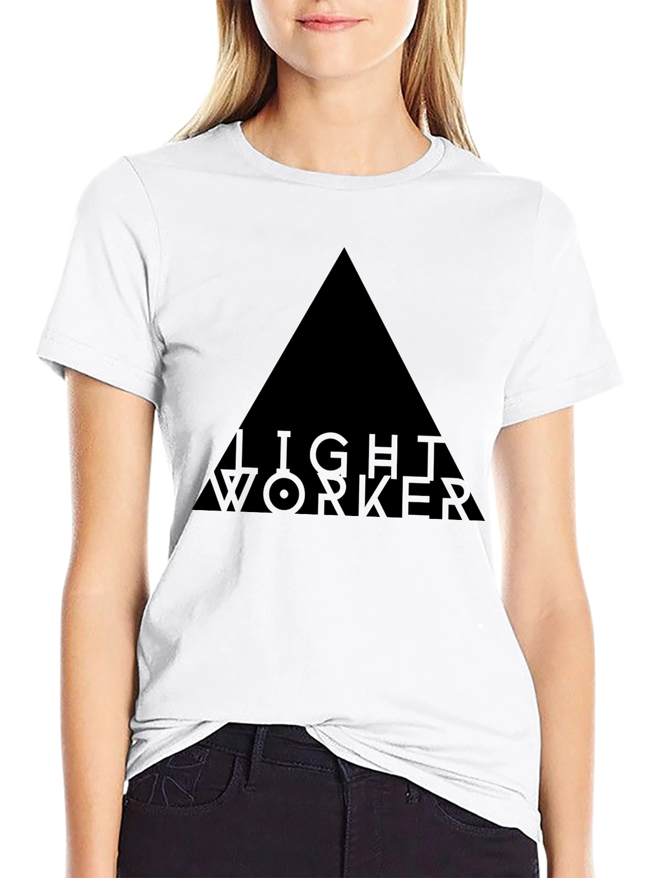 Mens Black Lightworker Graphic T-Shirt