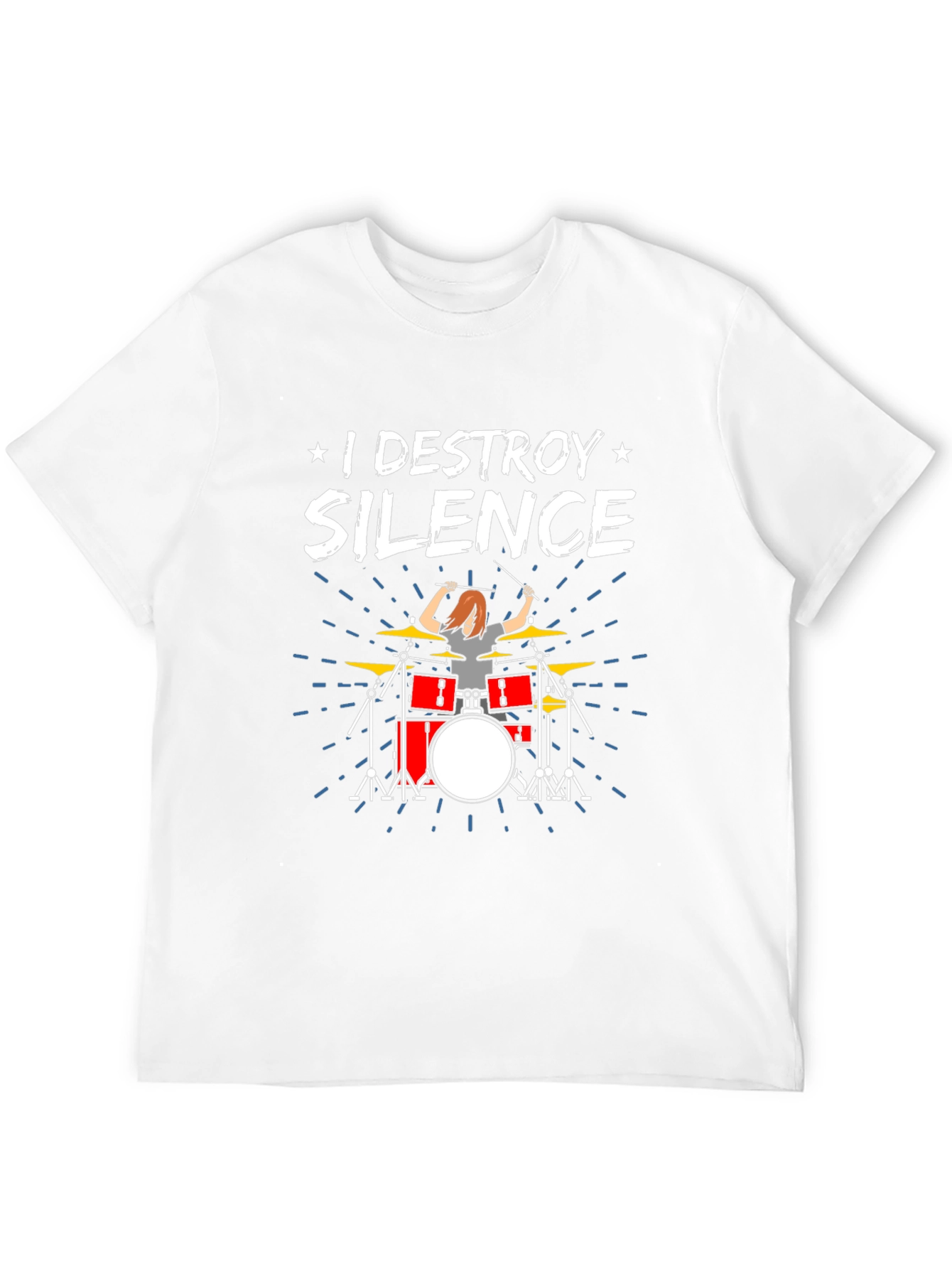 I Destroy Silence Drummer Graphic Tee