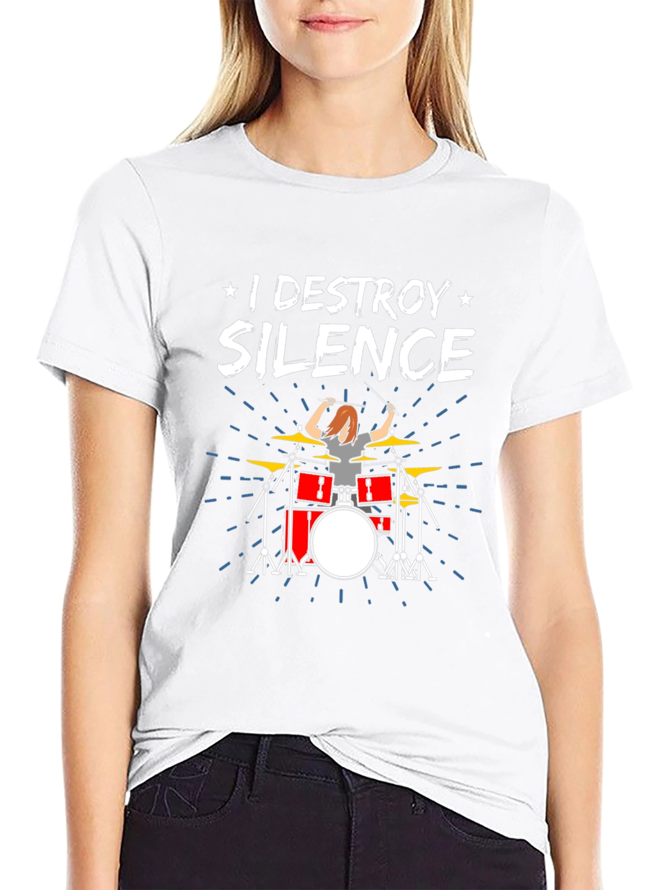 I Destroy Silence Drummer Graphic Tee