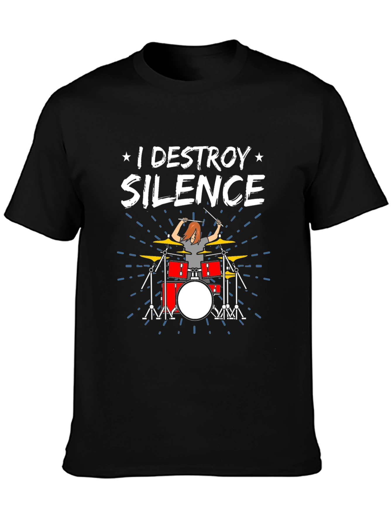 I Destroy Silence Drummer Graphic Tee