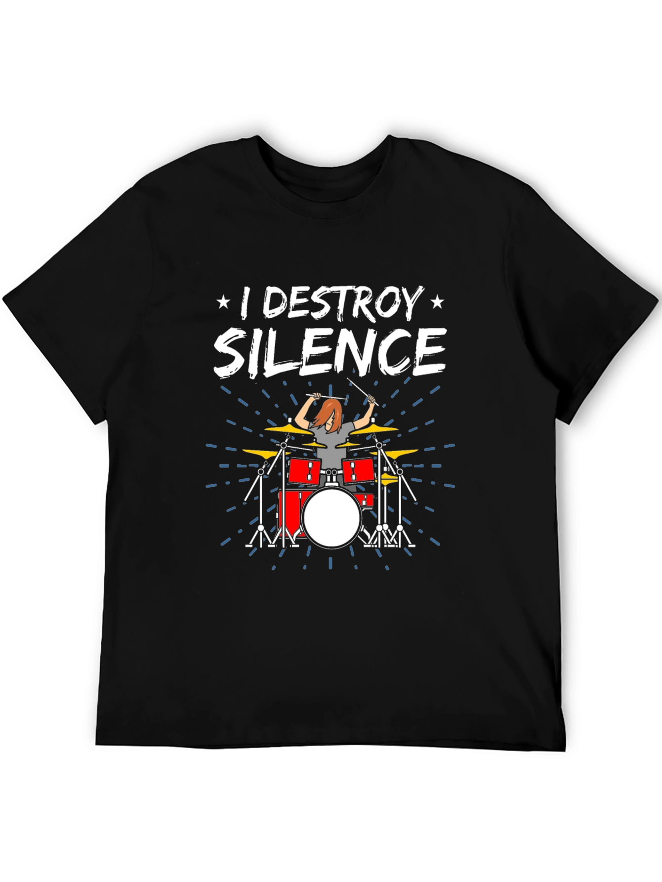 I Destroy Silence Drummer Graphic Tee