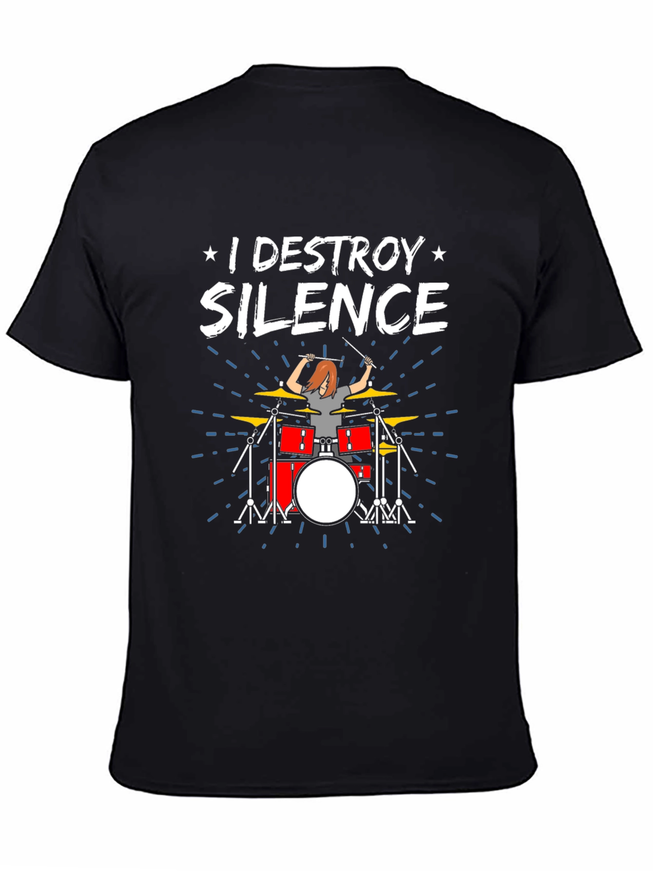 I Destroy Silence Drummer Graphic Tee