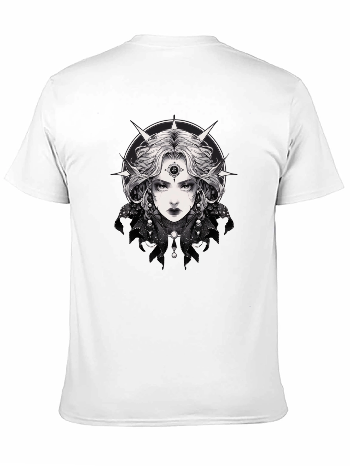 Gothic Witch Graphic Tee - Black Unisex T-Shirt
