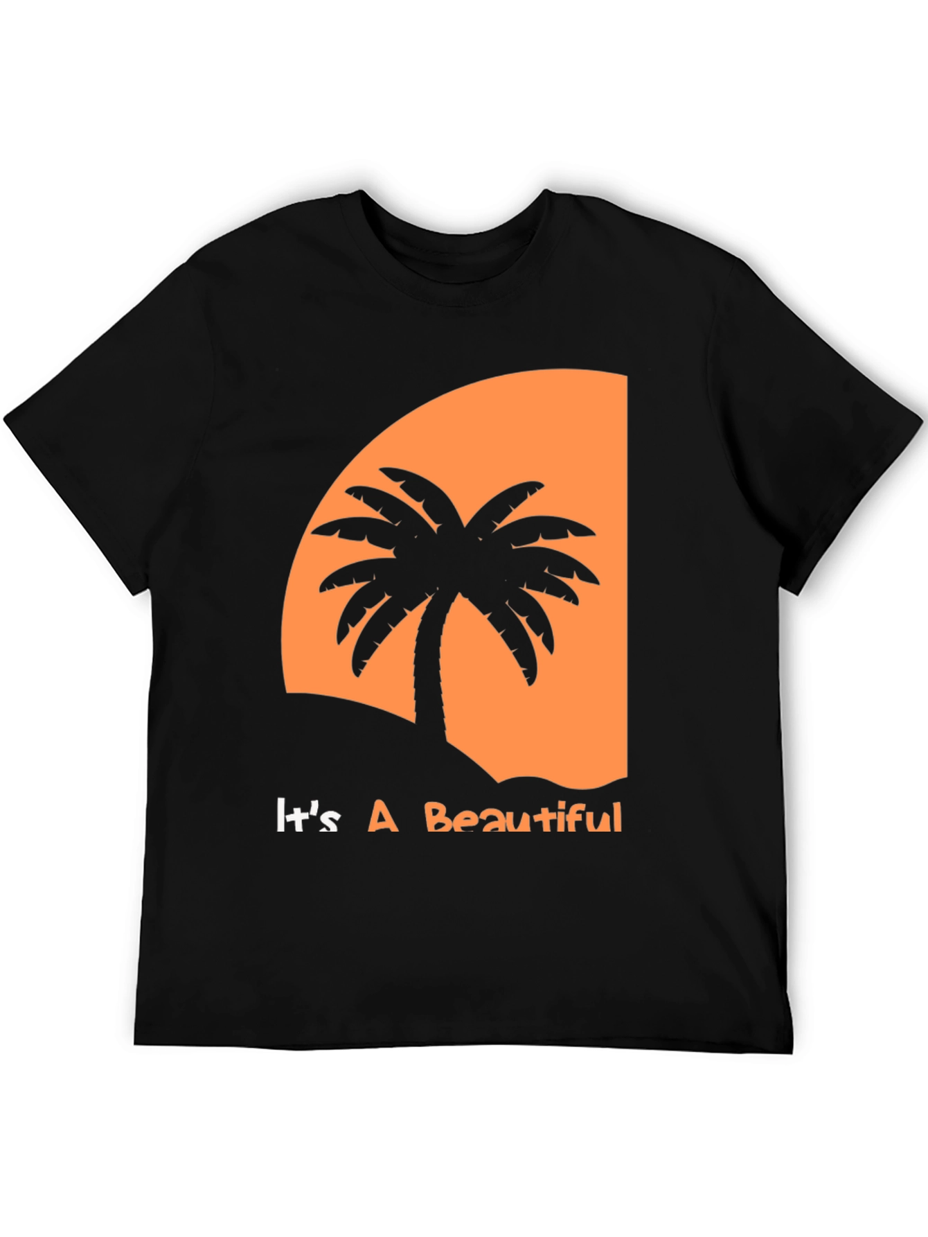 Tropical Sunset Palm Tree Graphic Tee