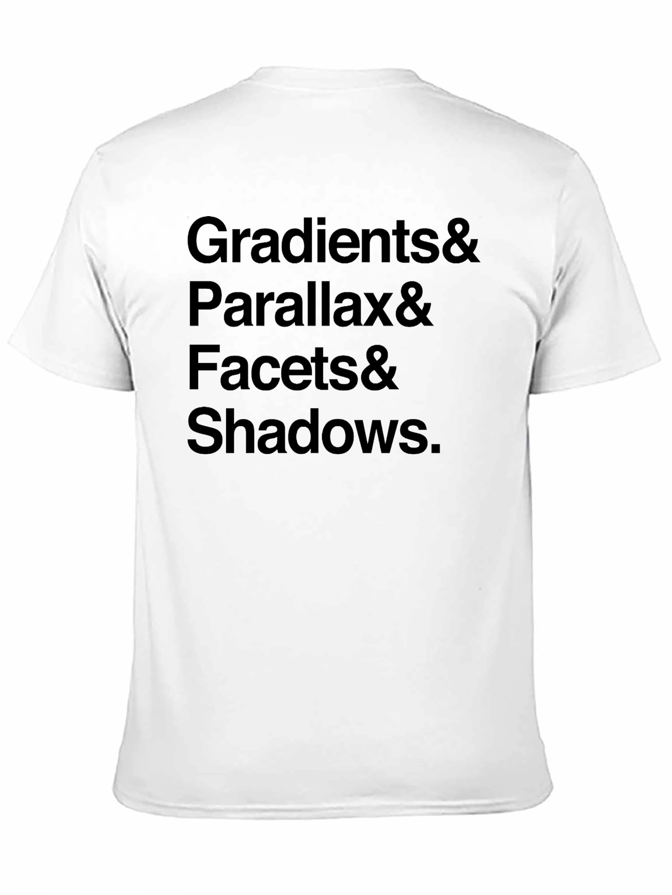 Gradients Parallax Facets & Shadows Black T-Shirt