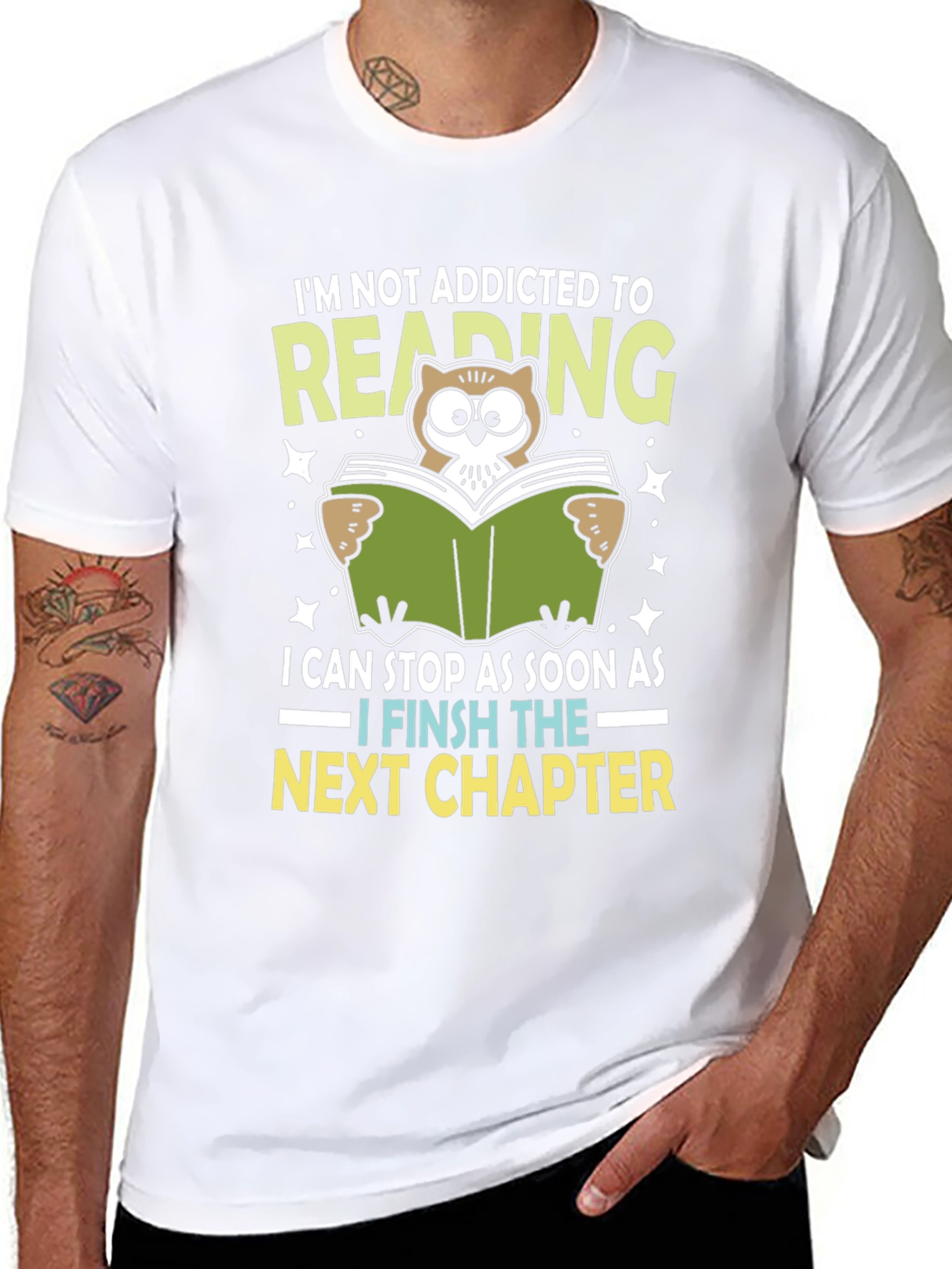 Reading Addict T-Shirt - Owl Lover
