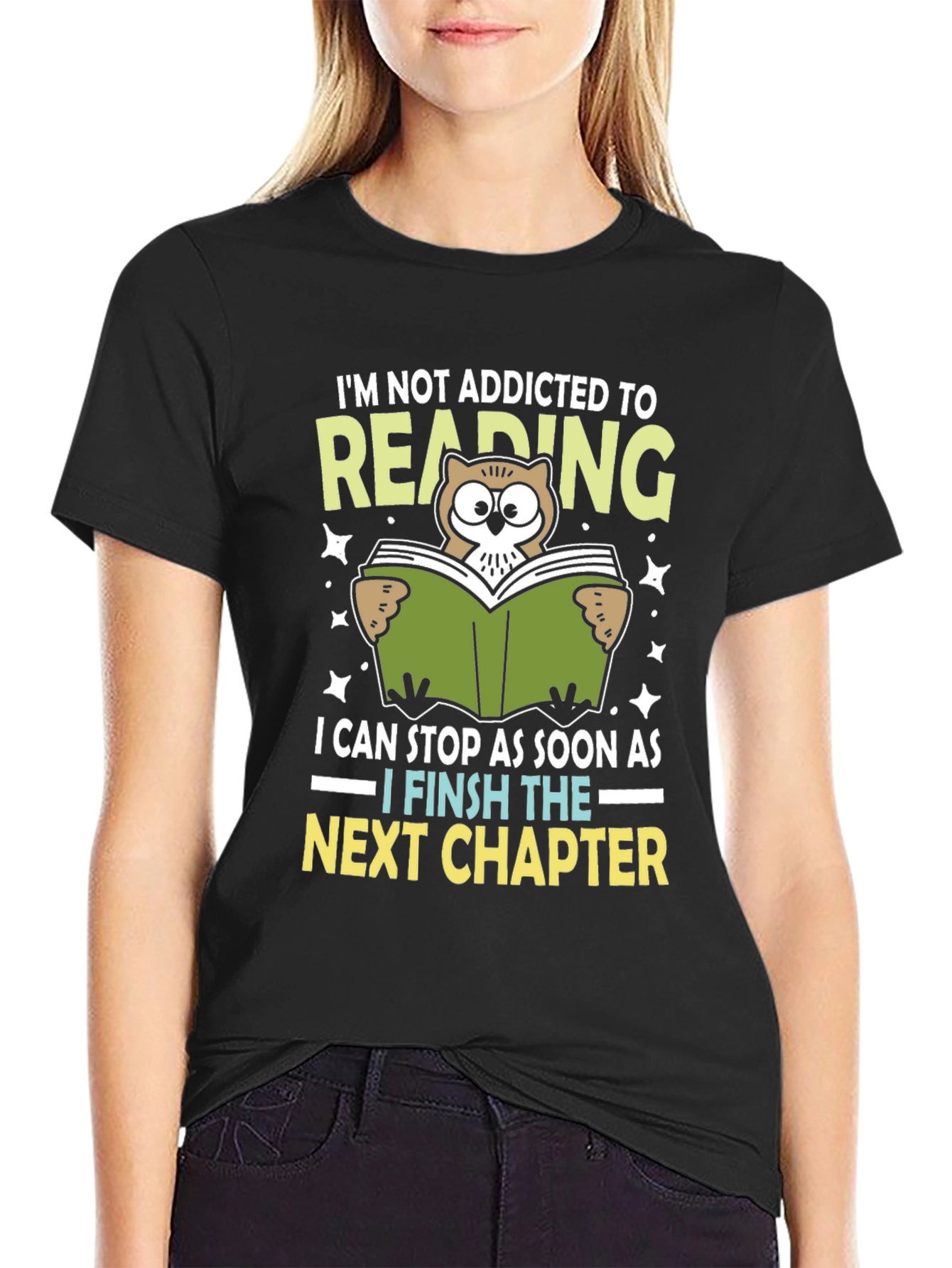 Reading Addict T-Shirt - Owl Lover