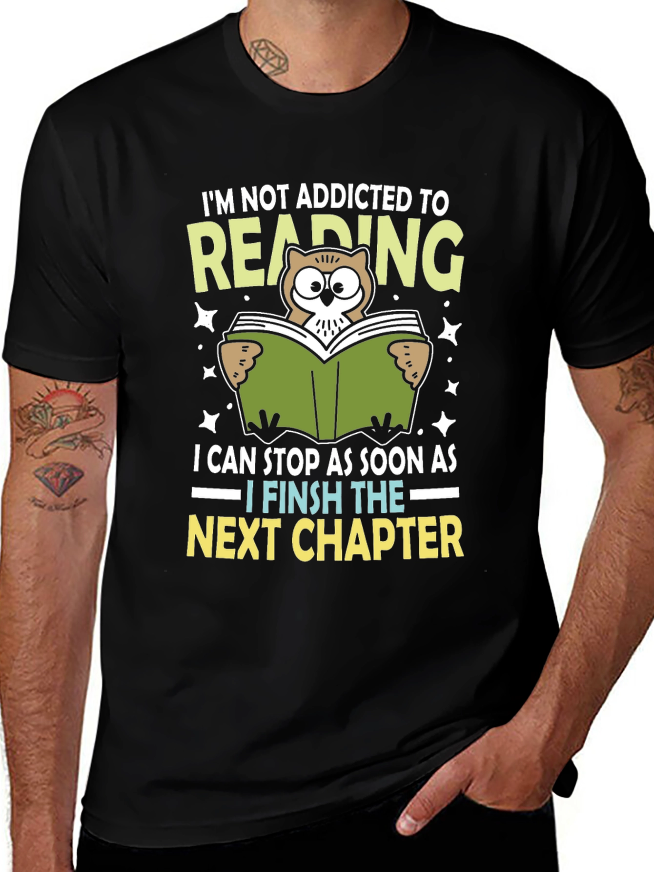 Reading Addict T-Shirt - Owl Lover
