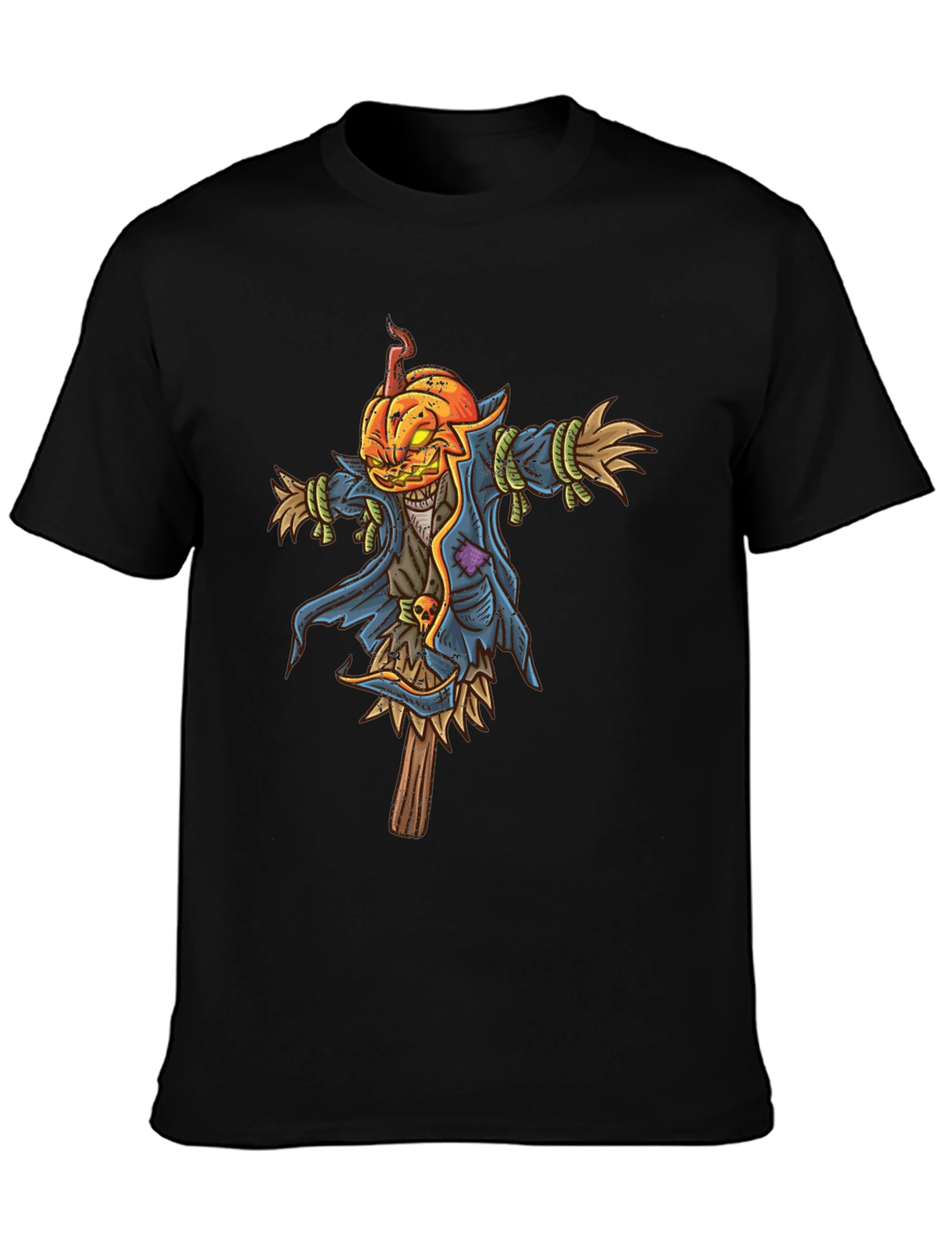 Pumpkin Head Scarecrow Graphic Tee