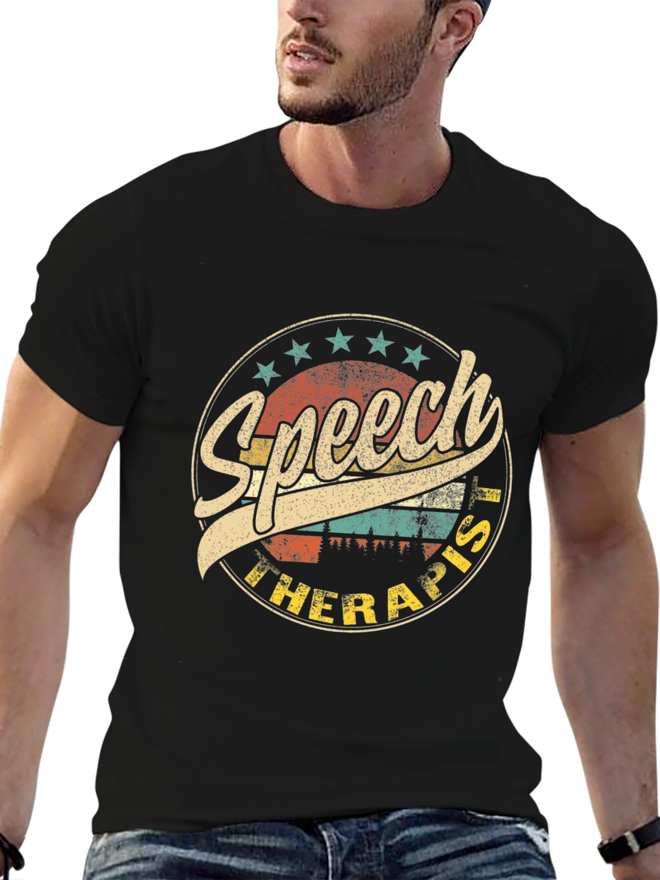 Speech Therapist Retro Style Graphic T-Shirt