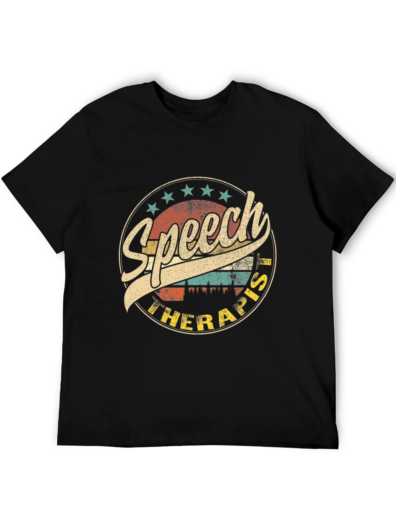 Speech Therapist Retro Style Graphic T-Shirt