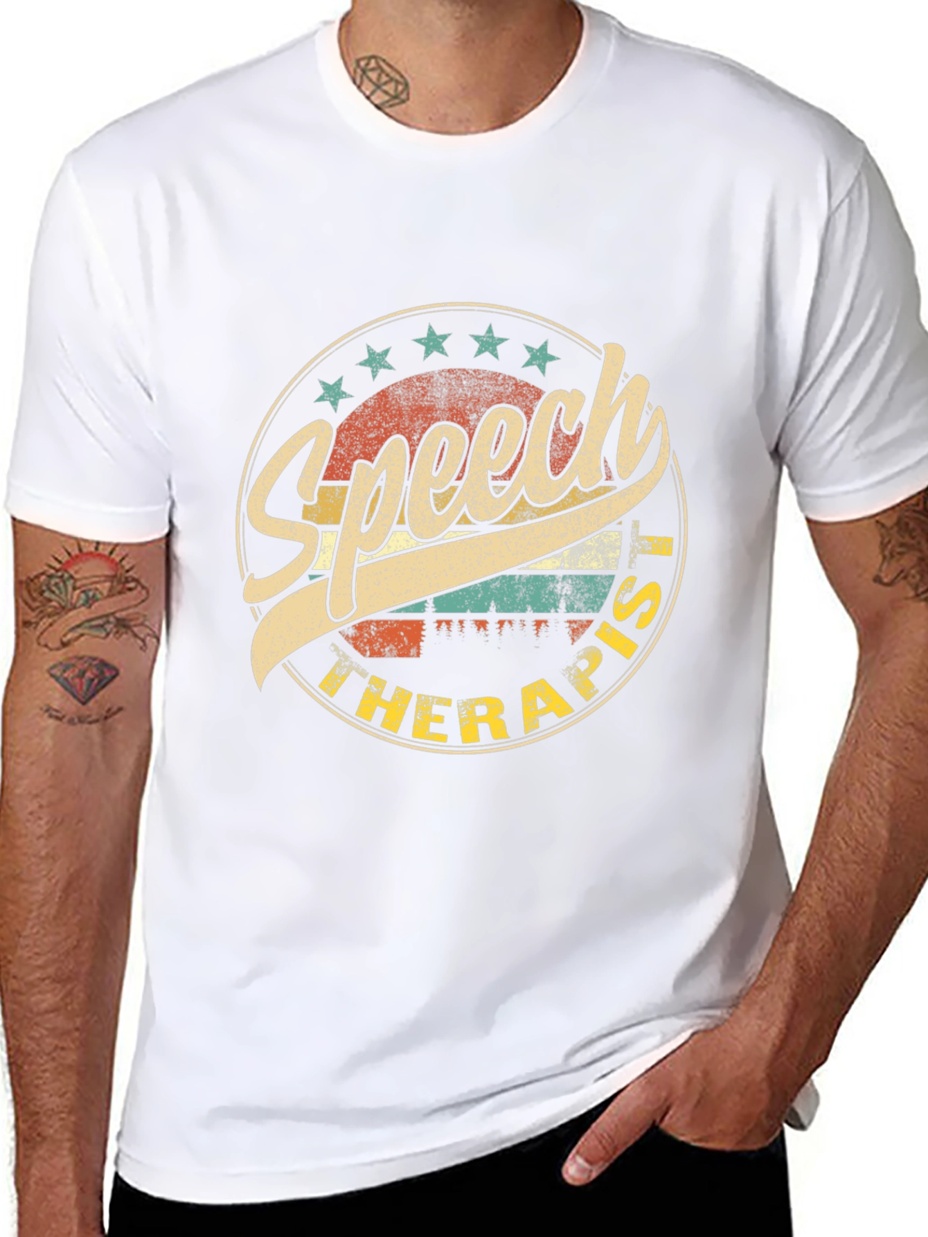 Speech Therapist Retro Style Graphic T-Shirt