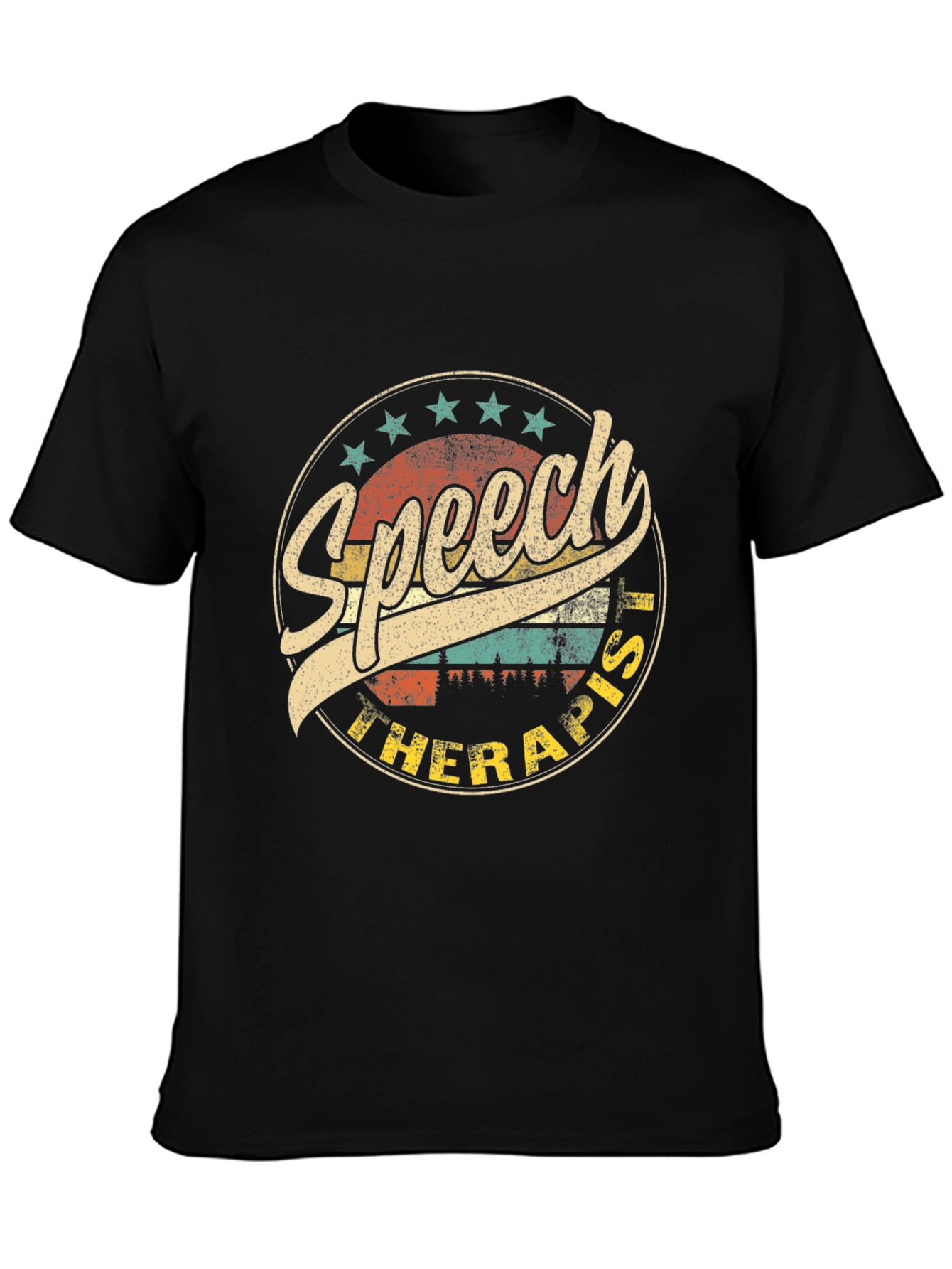 Speech Therapist Retro Style Graphic T-Shirt