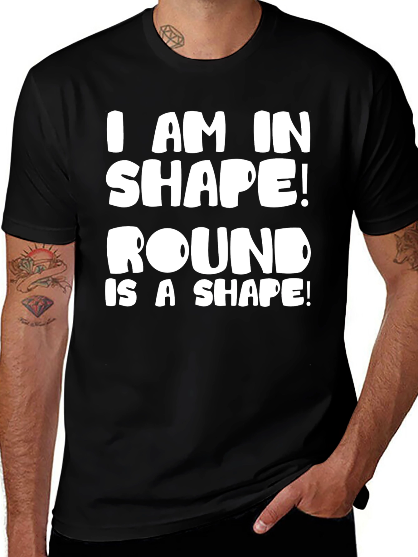 Funny Round Shape T-Shirt for Men