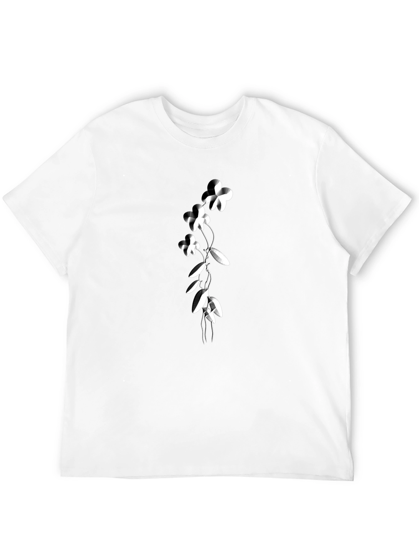 Floral Print Black T-Shirt: Modern Style
