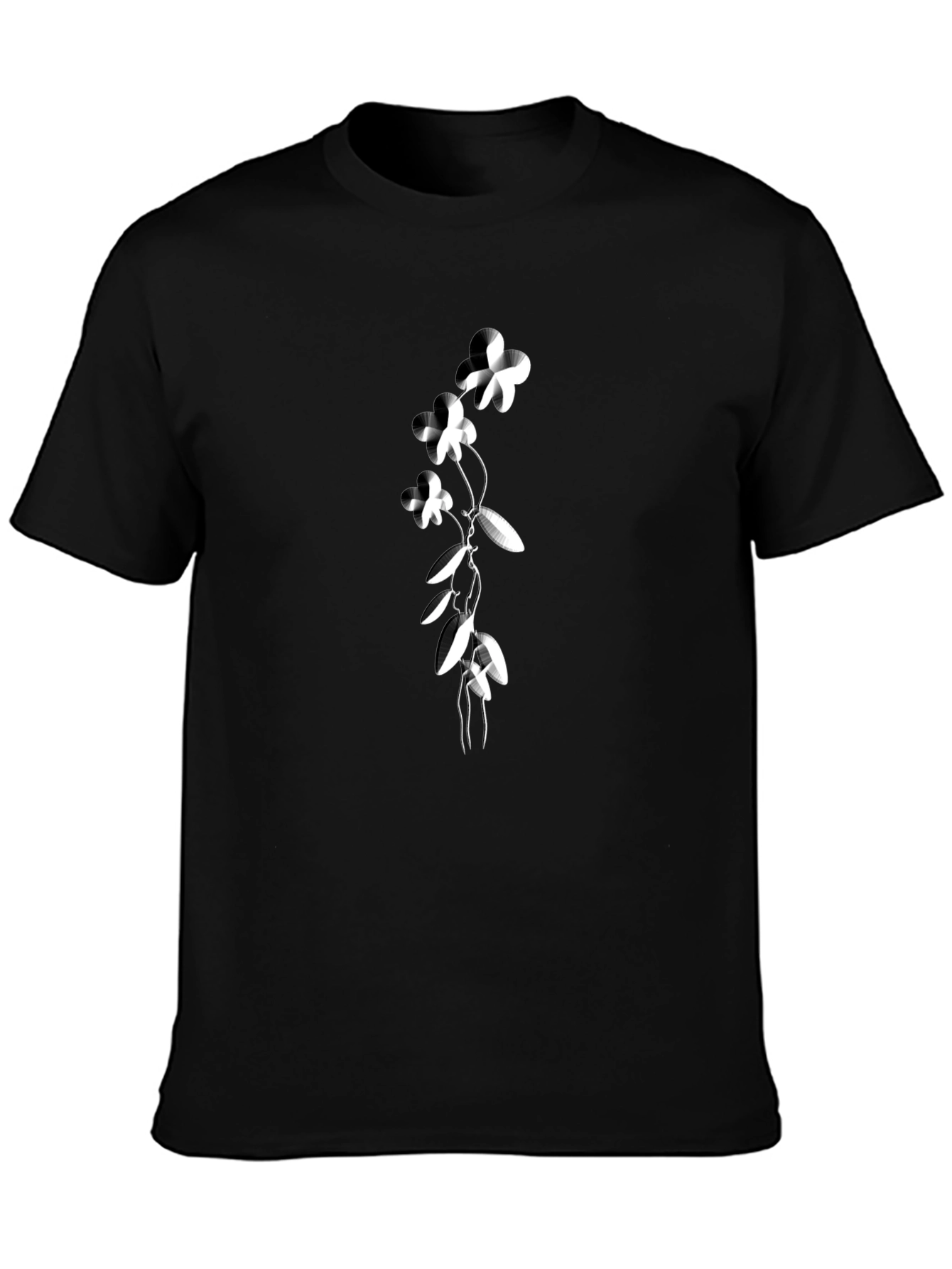 Floral Print Black T-Shirt: Modern Style