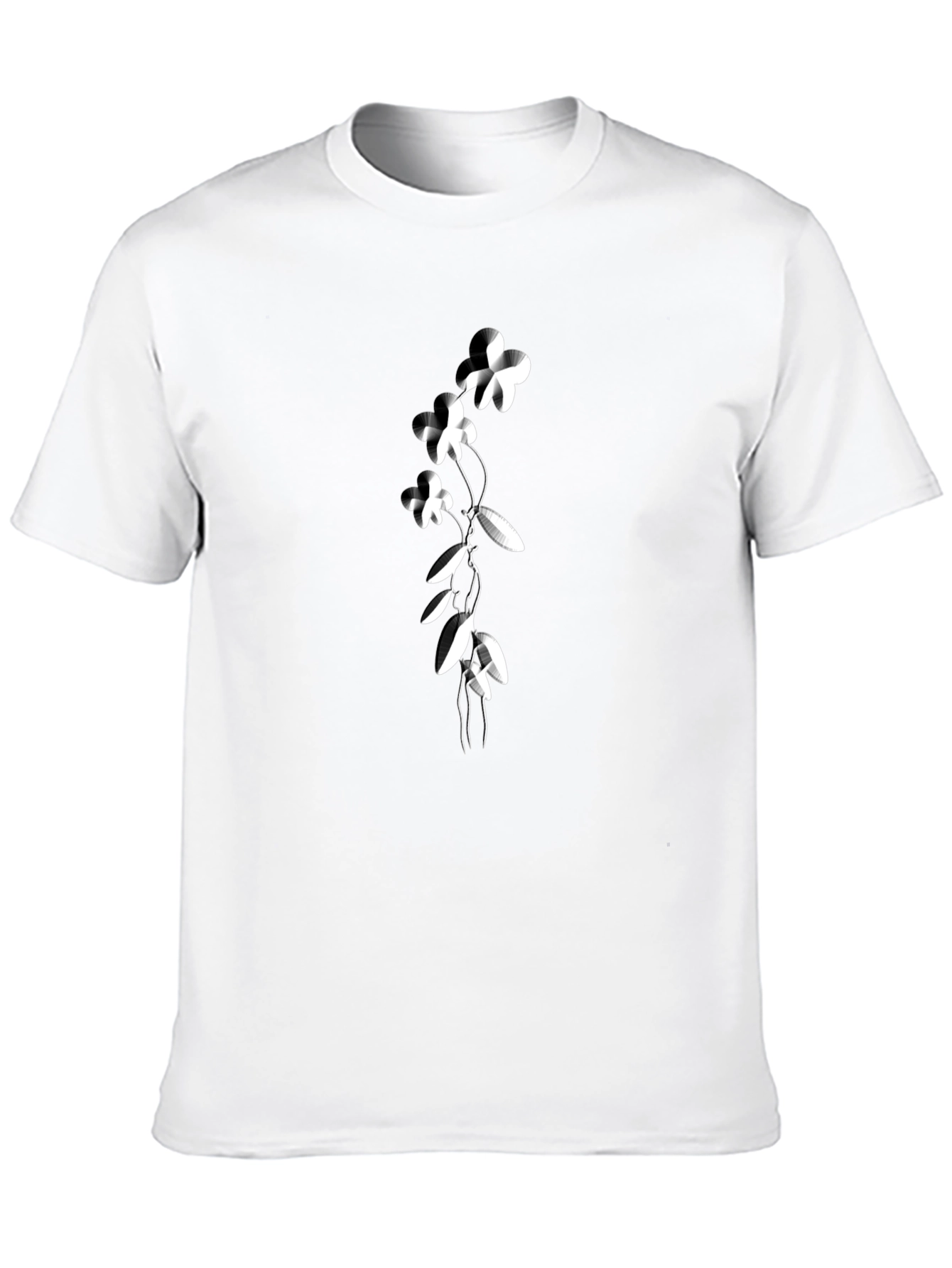 Floral Print Black T-Shirt: Modern Style
