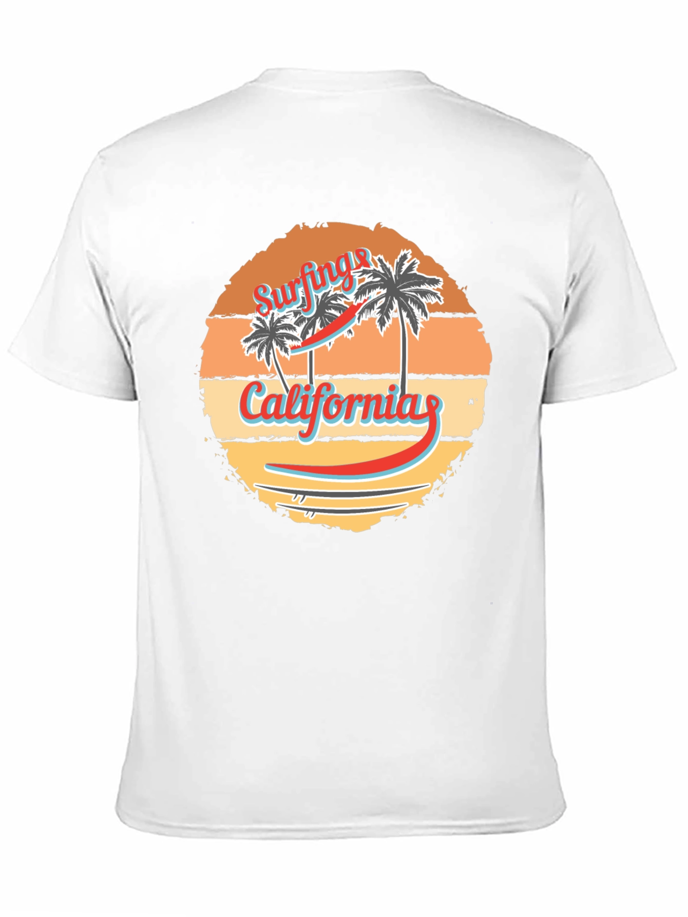 California Surfing Graphic Tee - Retro Design