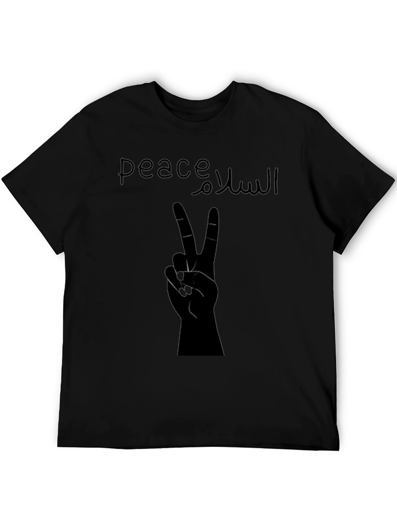 Peace Hand Sign T-Shirt Arabic Script