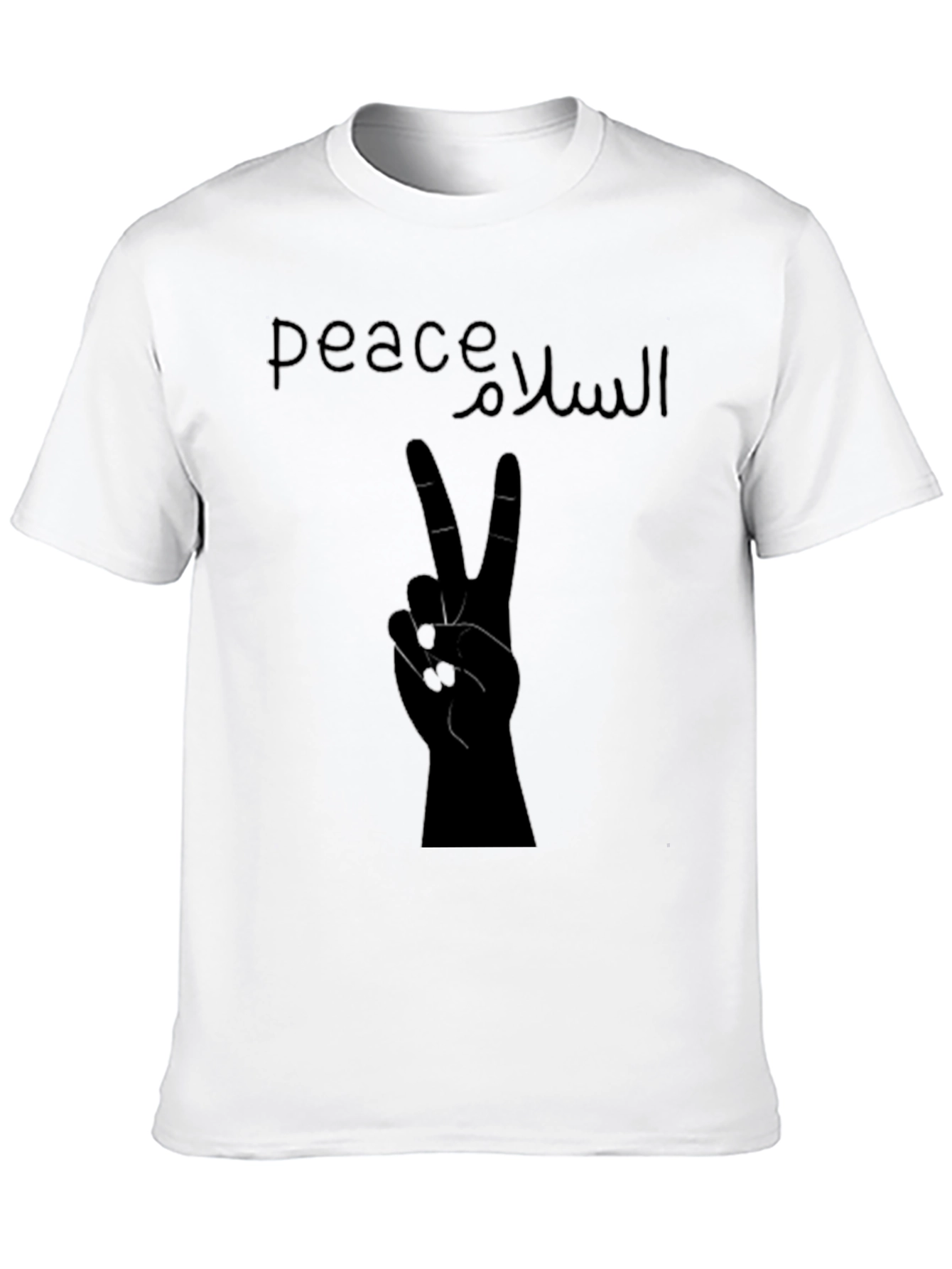 Peace Hand Sign T-Shirt Arabic Script