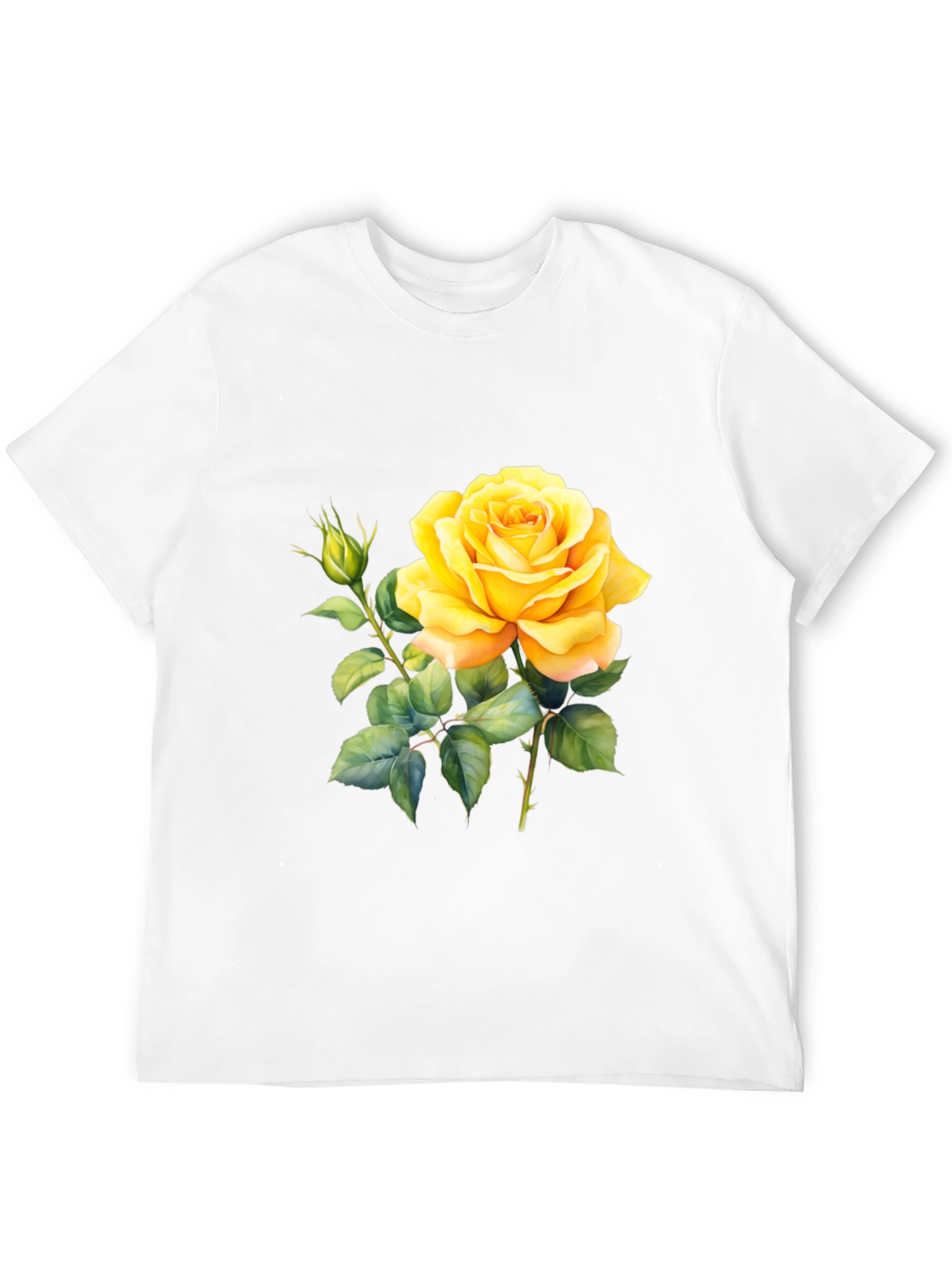 Yellow Rose T-Shirt - Floral Graphic Tee
