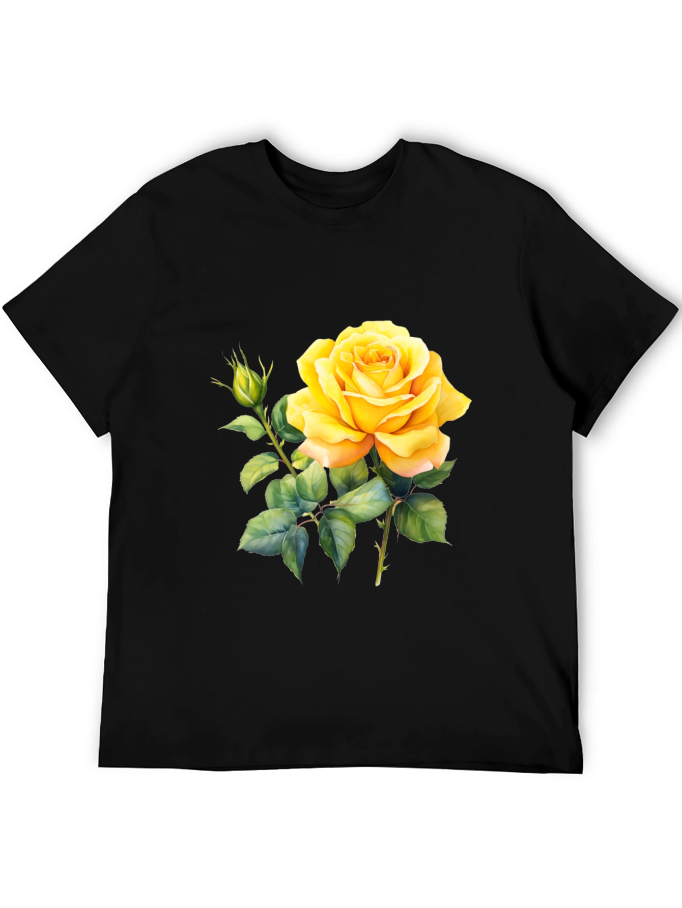 Yellow Rose T-Shirt - Floral Graphic Tee