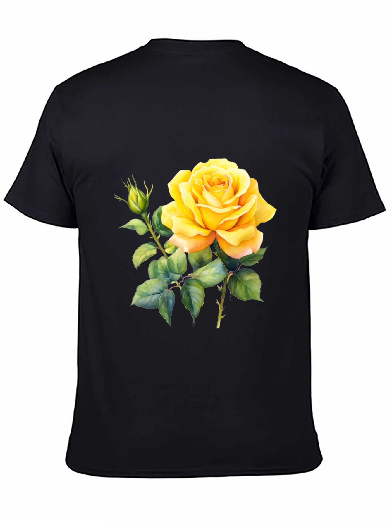 Yellow Rose T-Shirt - Floral Graphic Tee