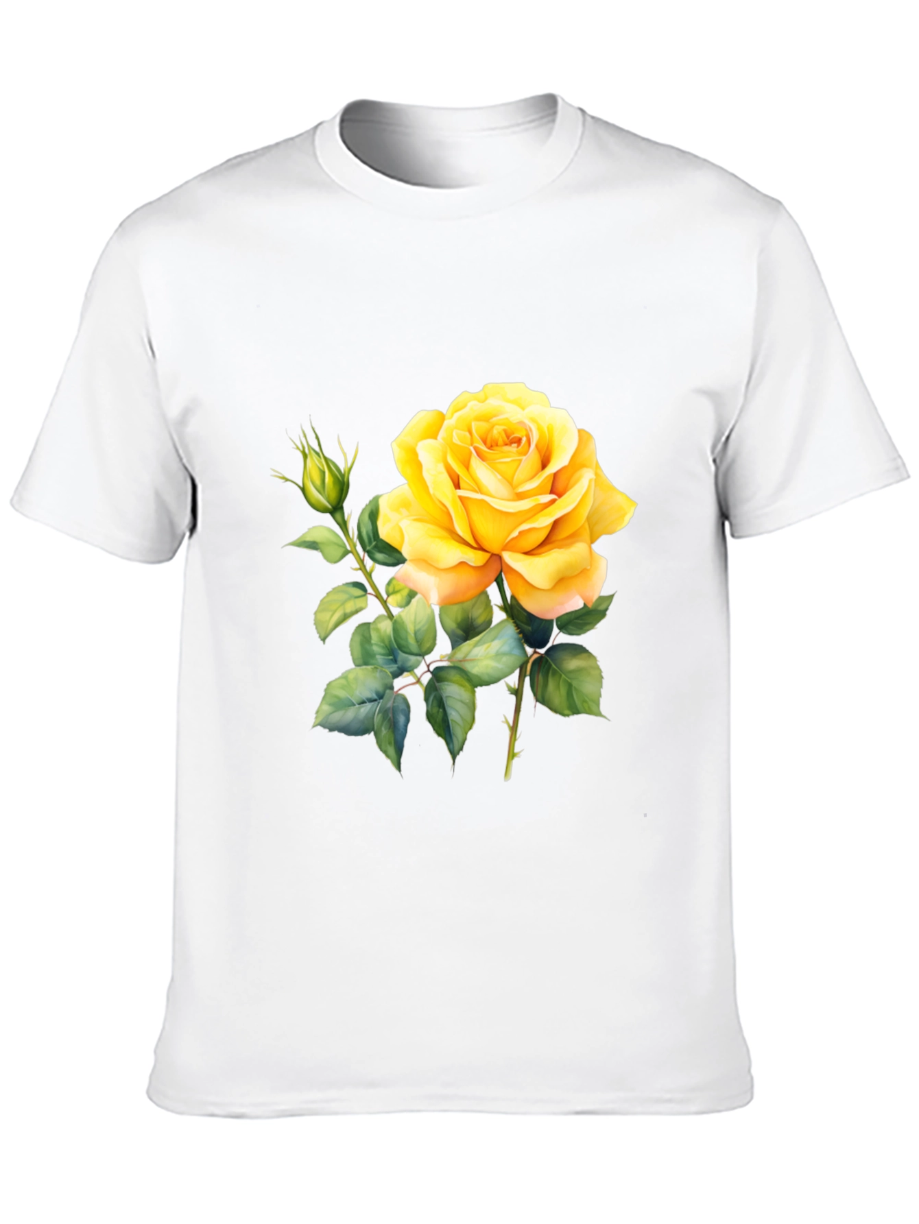 Yellow Rose T-Shirt - Floral Graphic Tee
