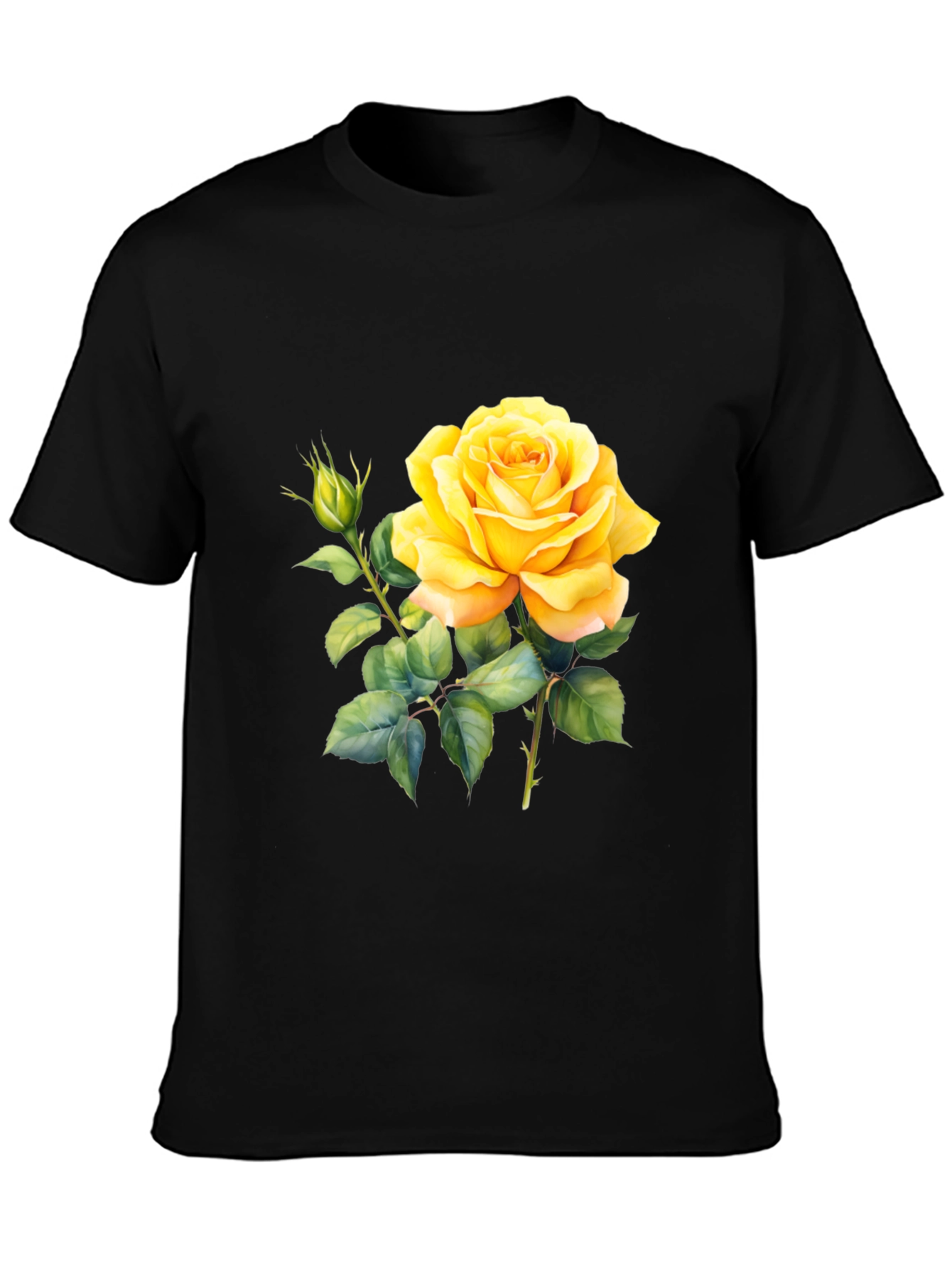 Yellow Rose T-Shirt - Floral Graphic Tee
