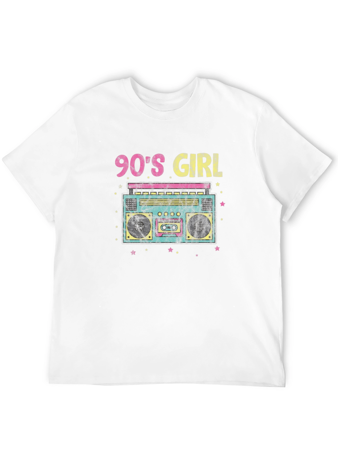 90s Girl Retro Boombox Graphic Tee