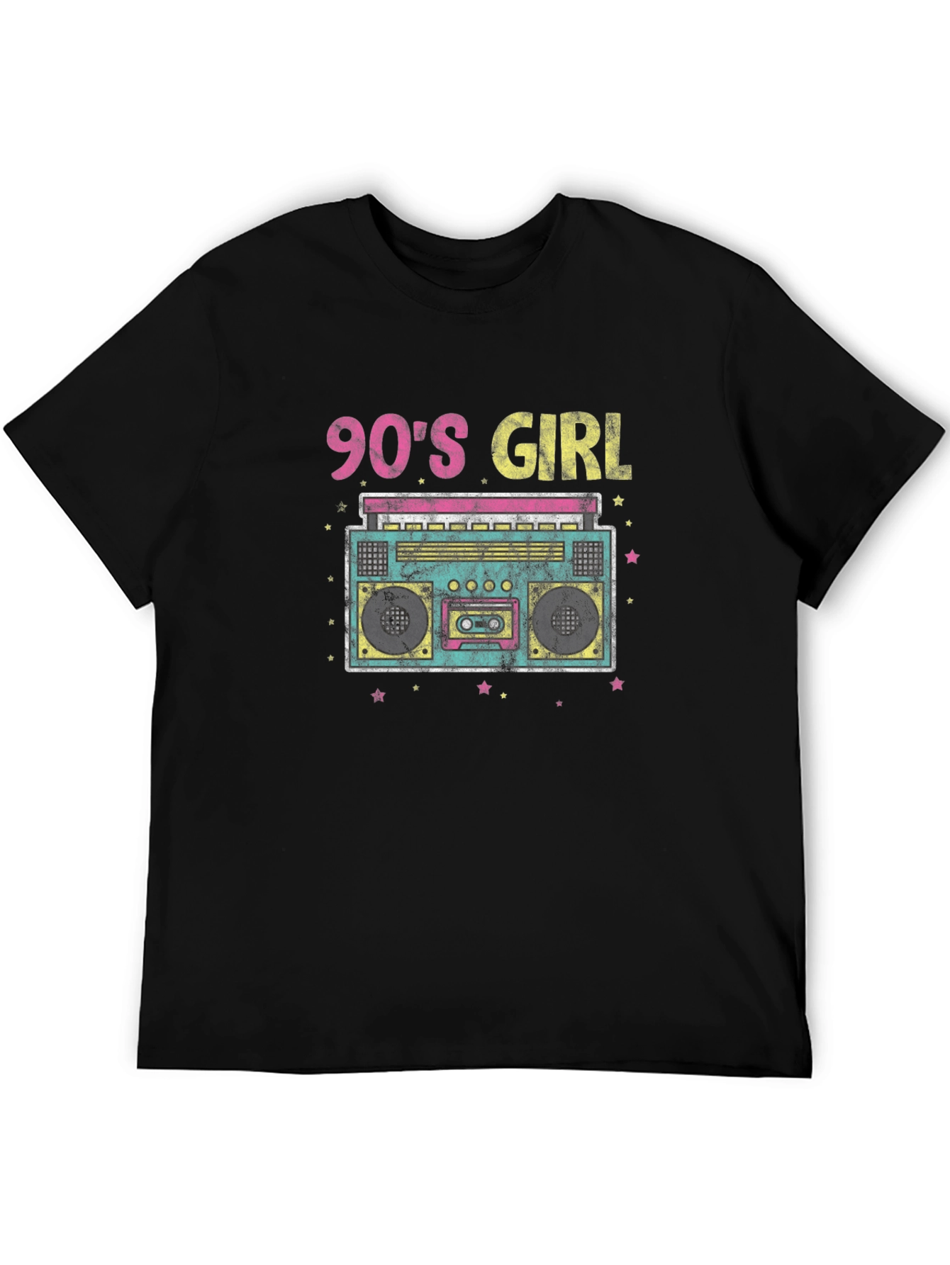 90s Girl Retro Boombox Graphic Tee